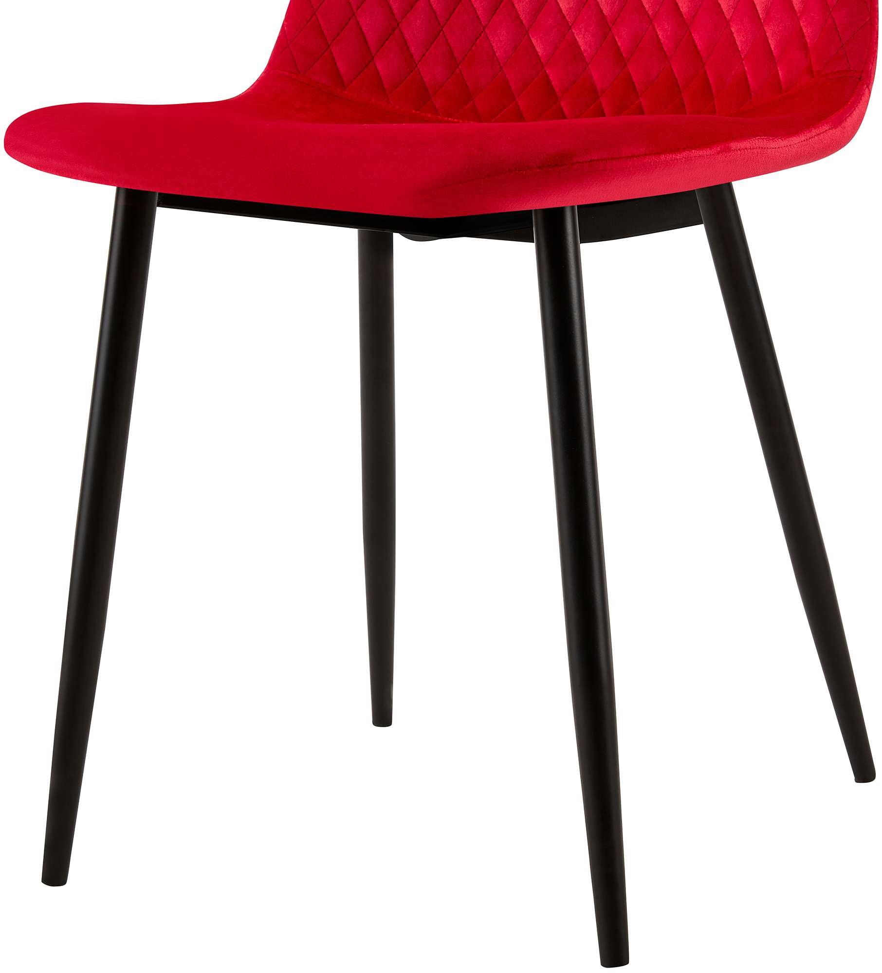 Lot de 4 Chaises de salle à manger Giverny avec Piètement en métal noir