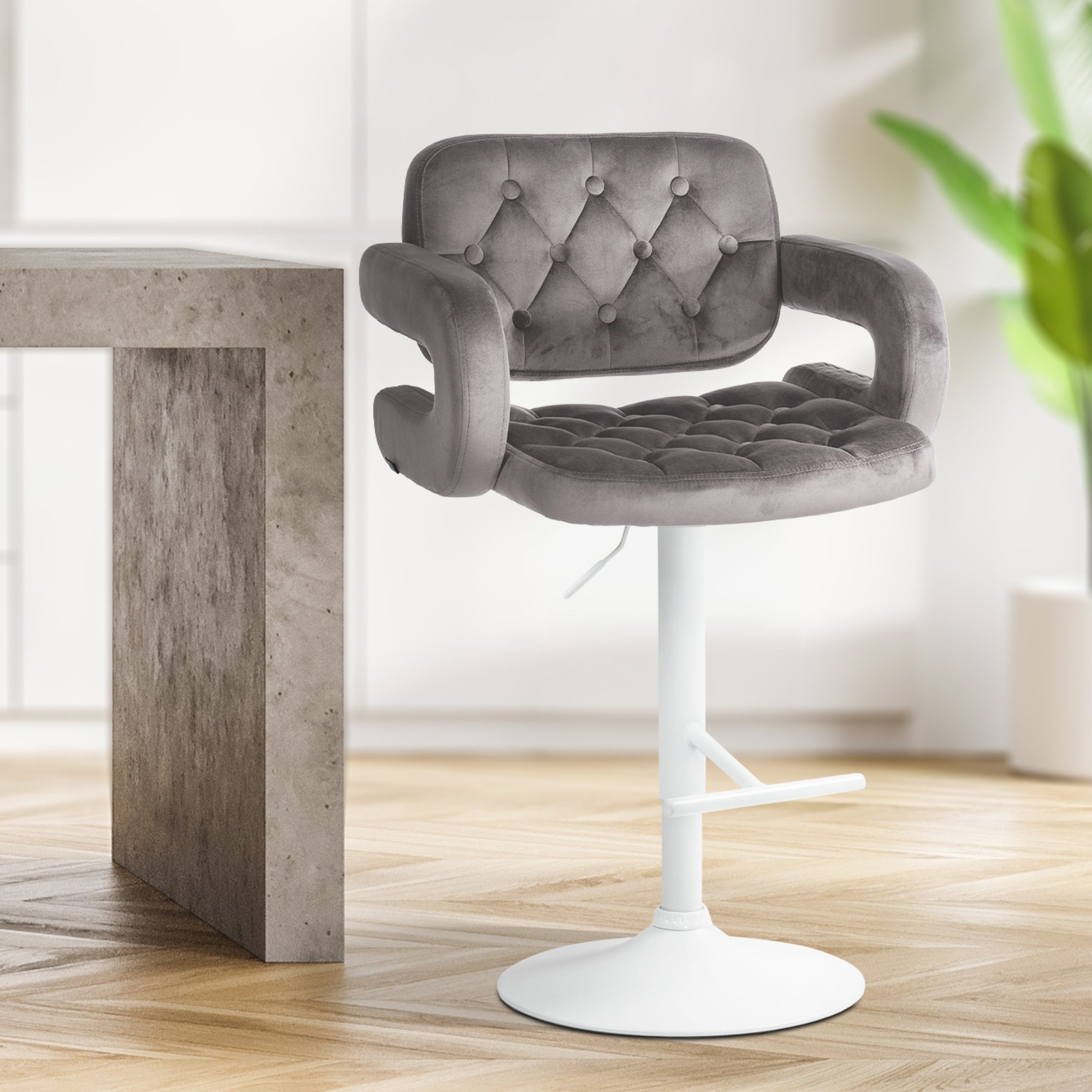 Tabouret de bar Dublin velours