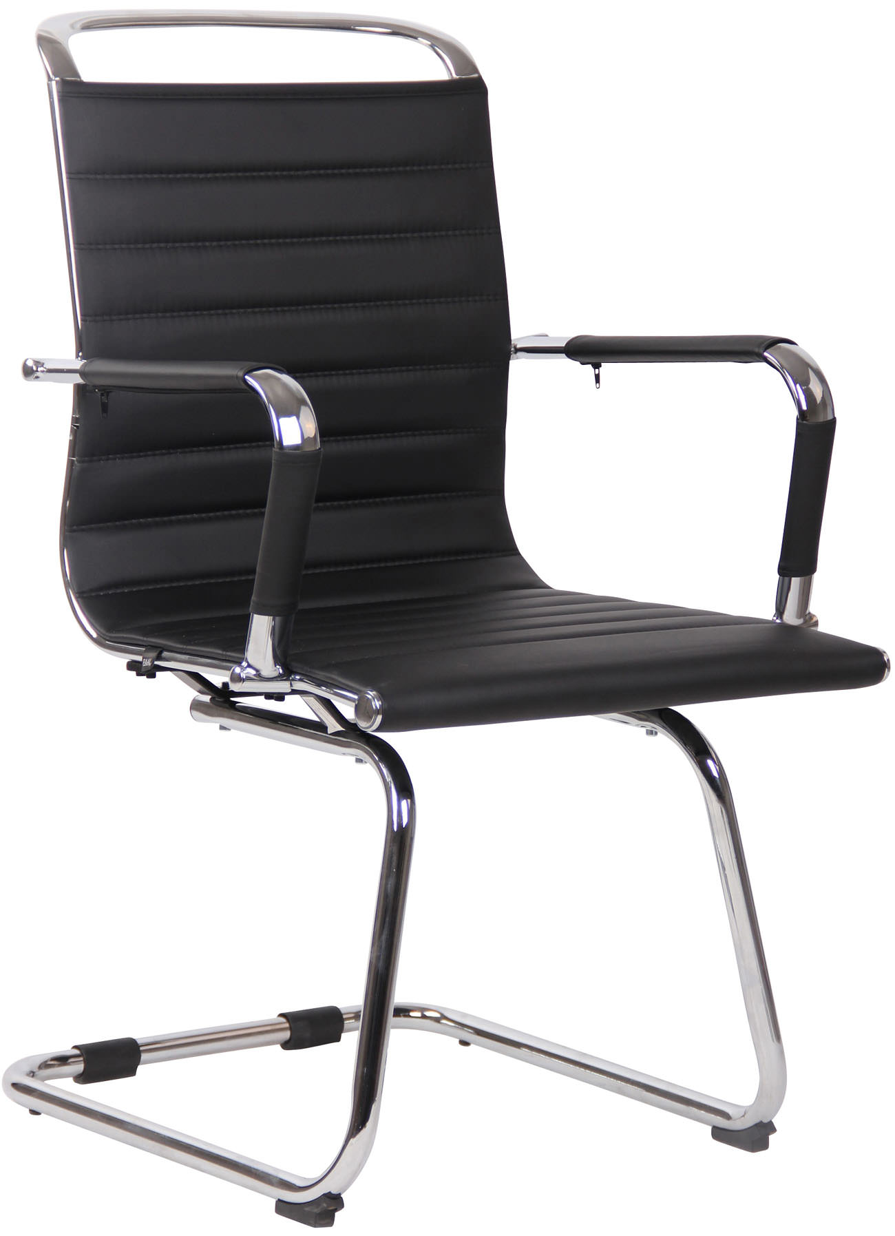 Lot de 2 Chaises cantilever Balve avec piètement Luge en métal