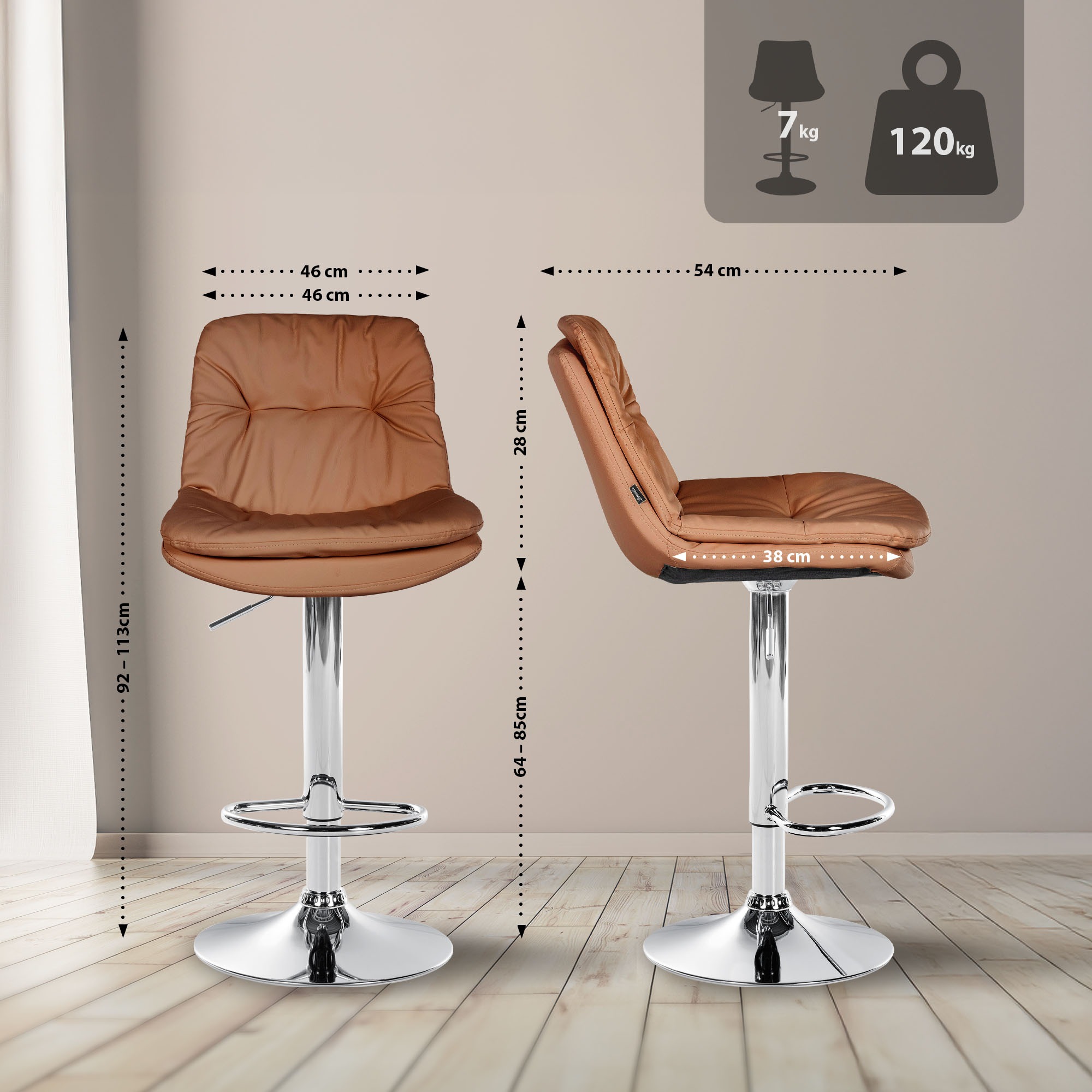 Tabouret de bar Laurel similicuir