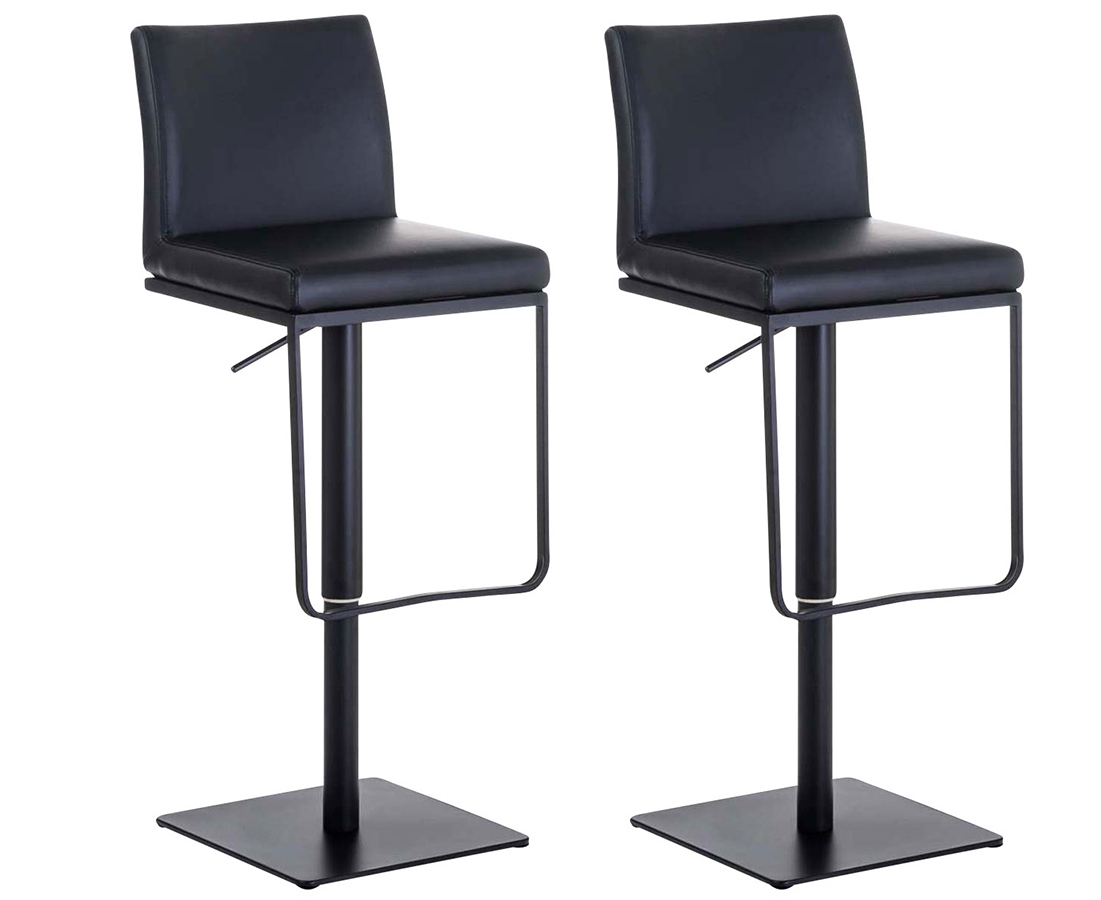 Lot de 2 tabourets de bar Panama recouverts de similicuir