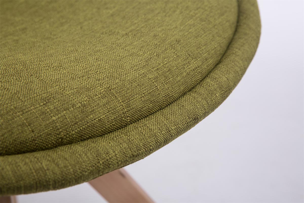 Chaise de salle à manger Troyes Pivotante en Tissu Piètement Carré