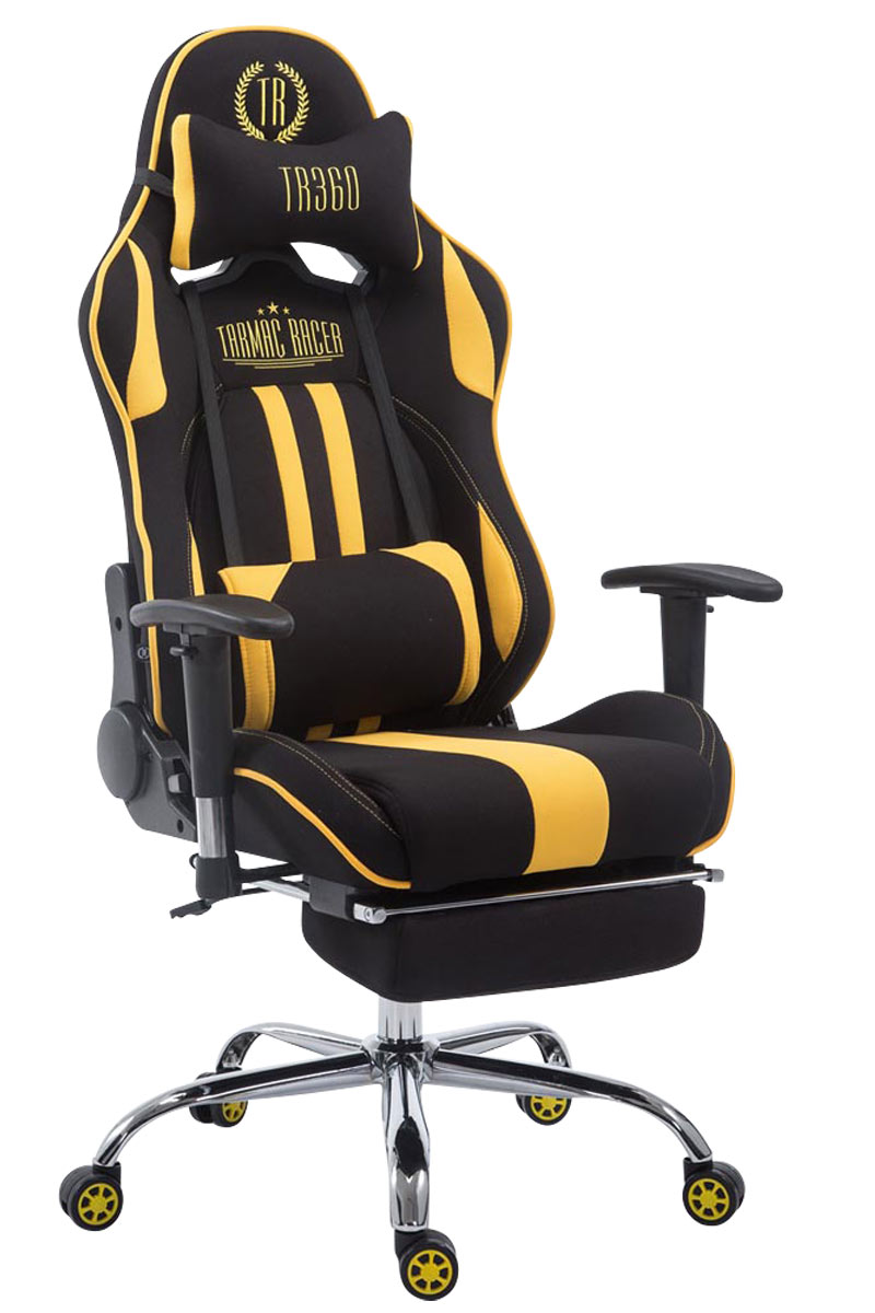 Fauteuil de bureau racing Limit tissu avec ou sans repose-pieds