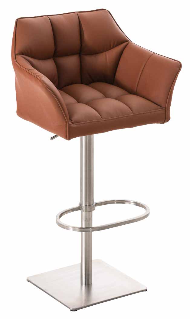 Lot de 2 tabourets de bar Damaso en similicuir