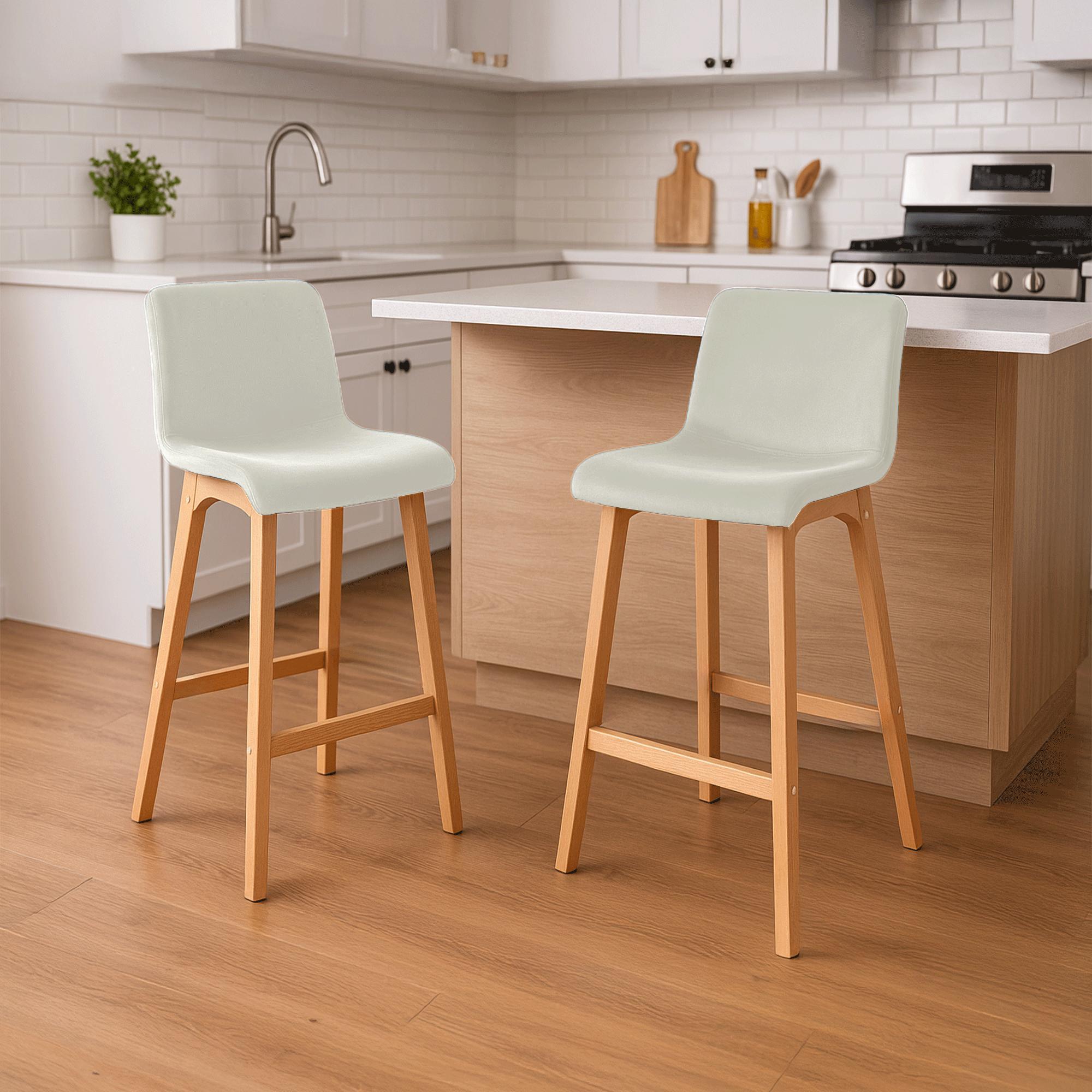 Tabouret de bar Hover velours piètement 4 pieds Natura