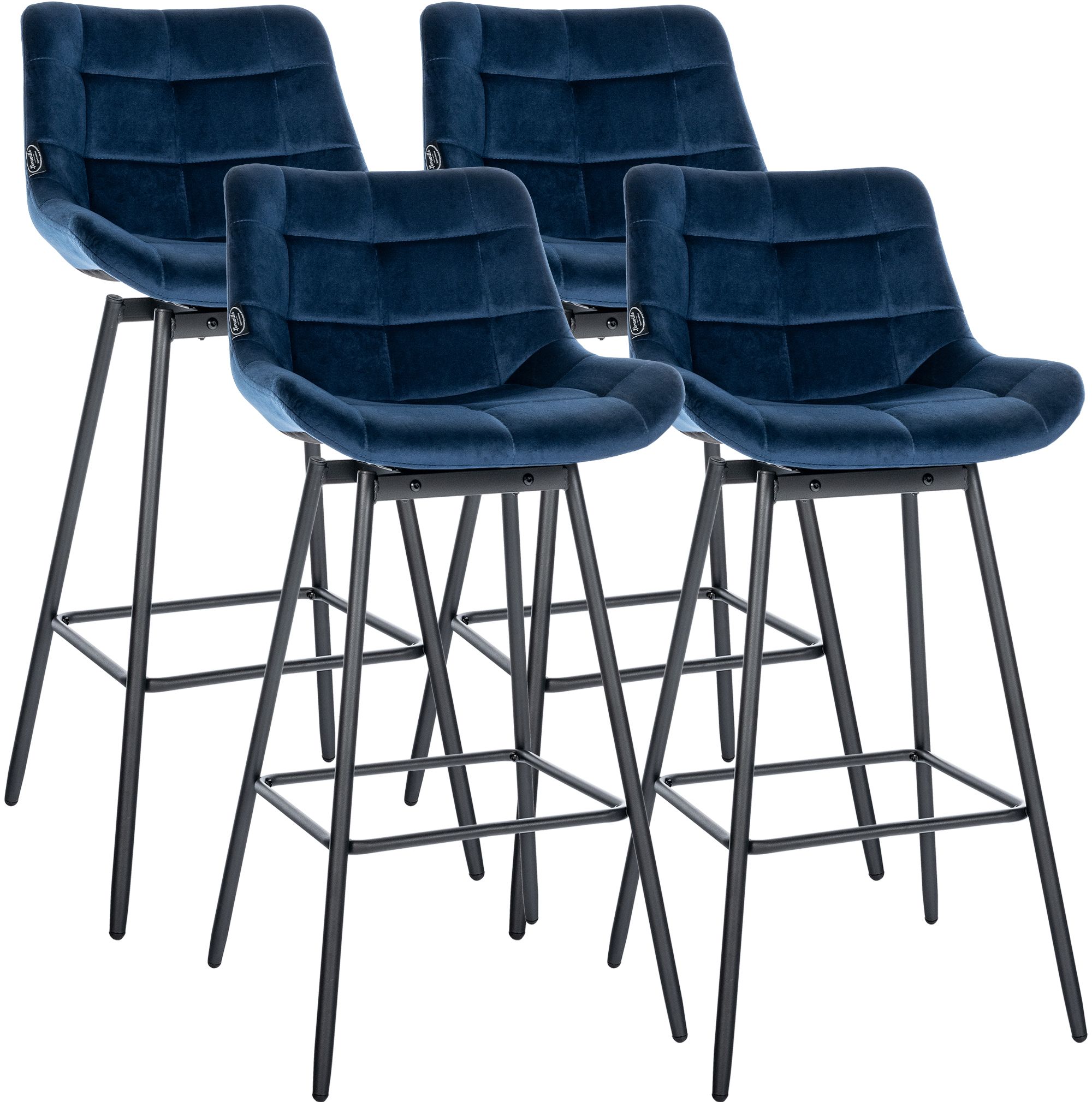 Lot de 4 tabourets de bar Weston pivotants