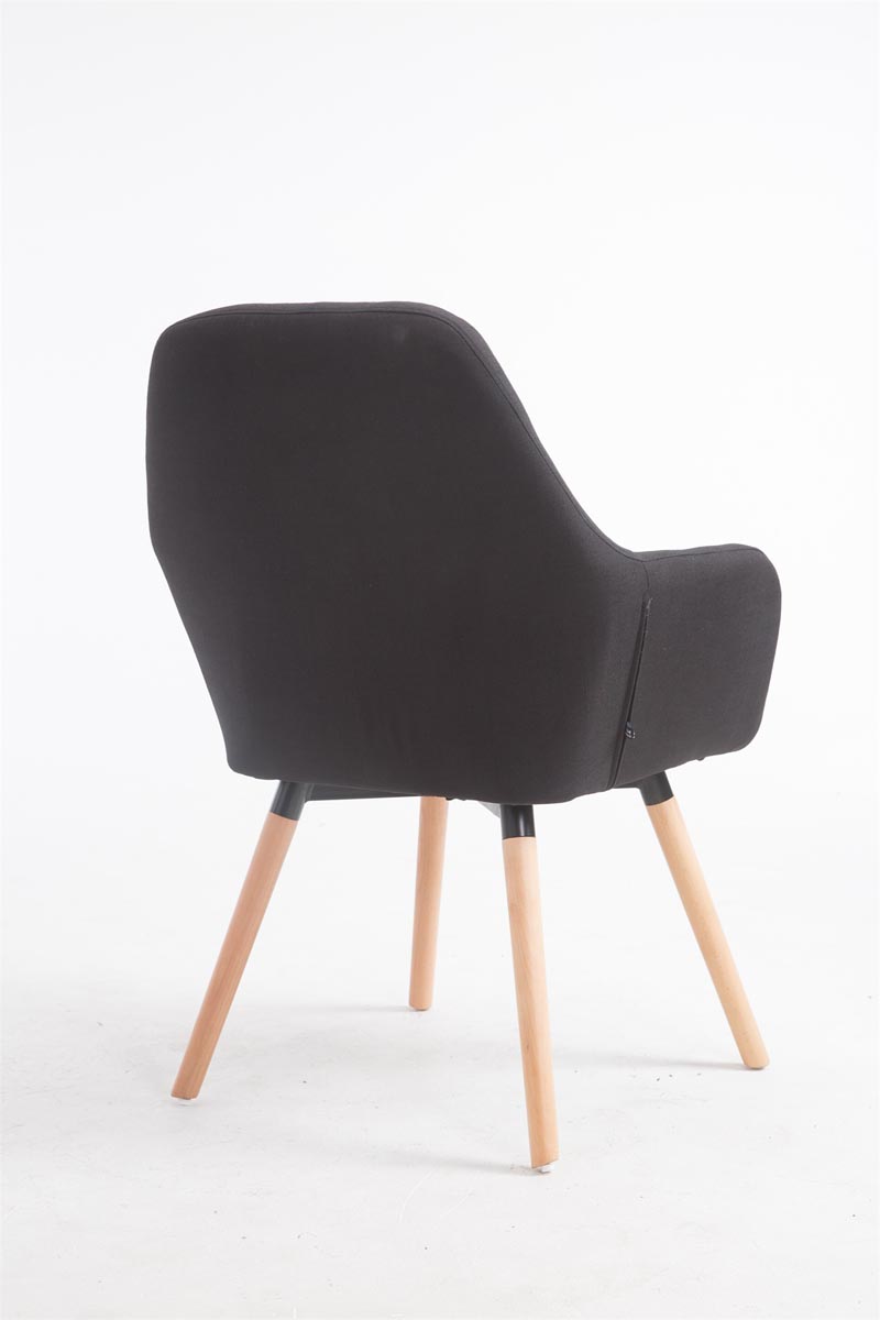Chaise De Salle à Manger Florian En Tissu Avec Piètement En Bois