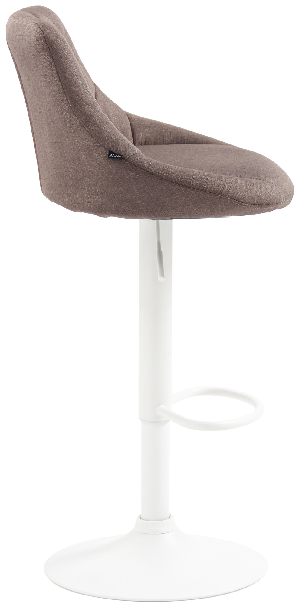 Tabouret de bar Lazio en Tissu Hauteur réglable siège pivotant