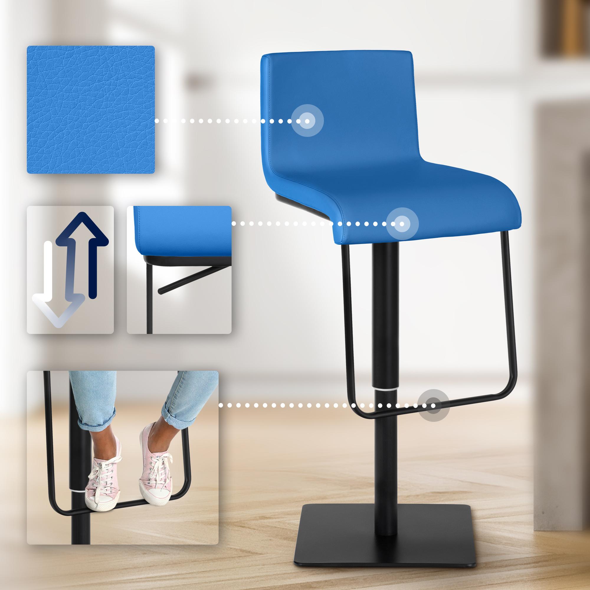 Tabouret de bar Limon en similicuir