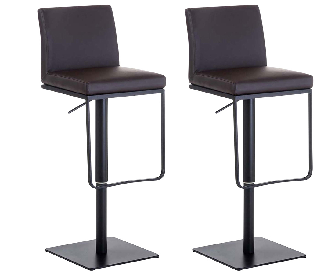 Lot de 2 tabourets de bar Panama recouverts de similicuir