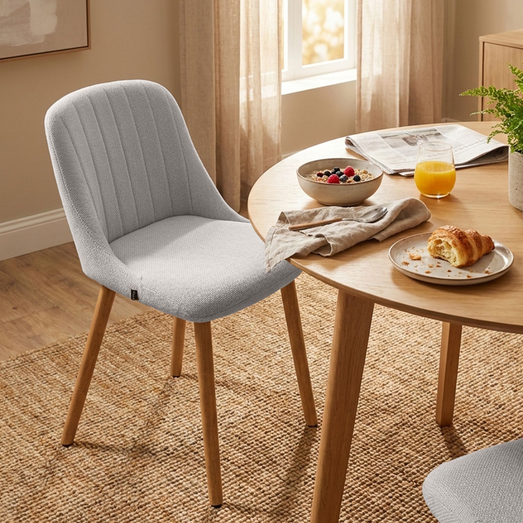 Chaise de salle a manger Arie tissu