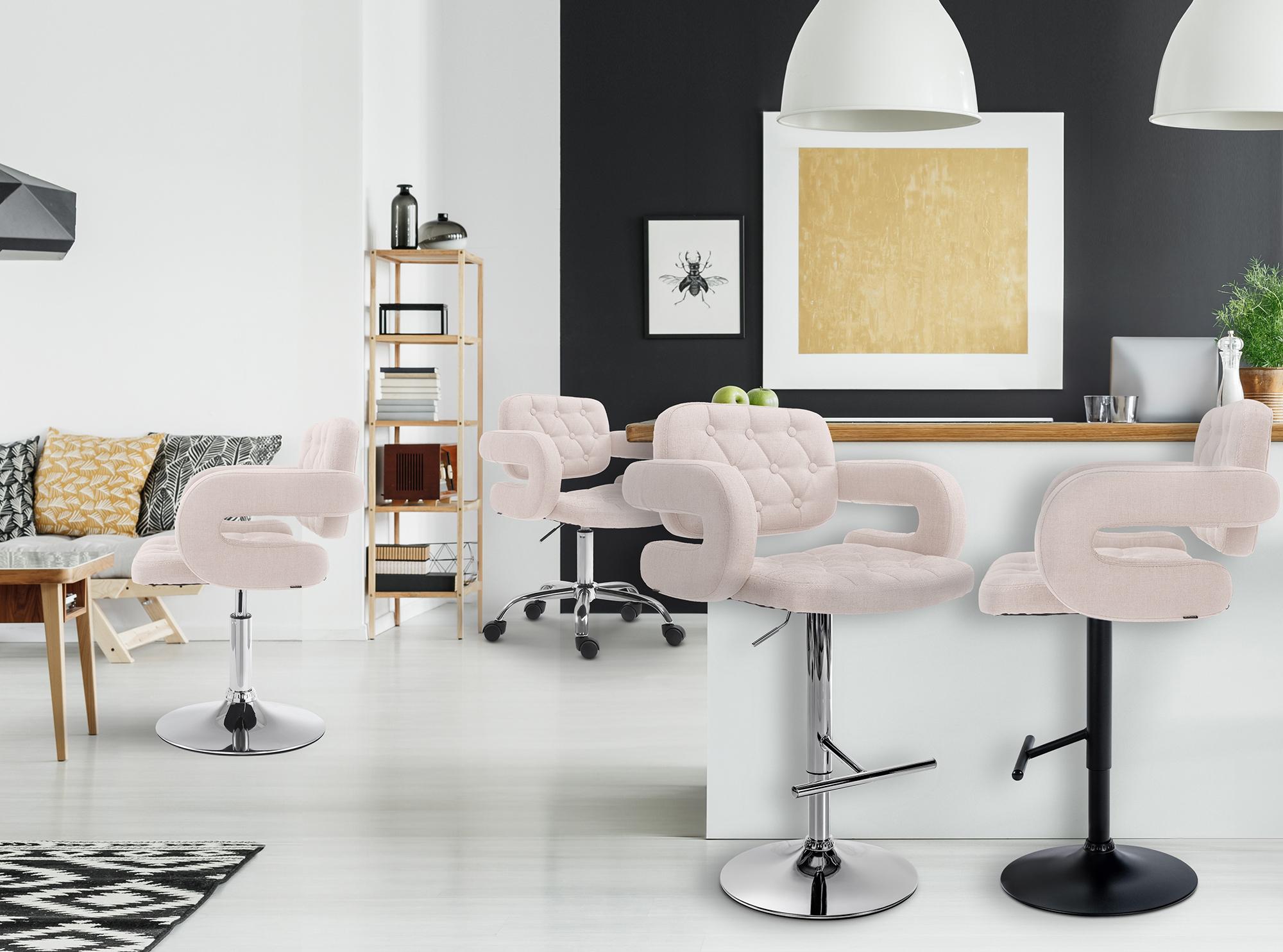 Lot de 2 tabourets de bar Dublin en tissu