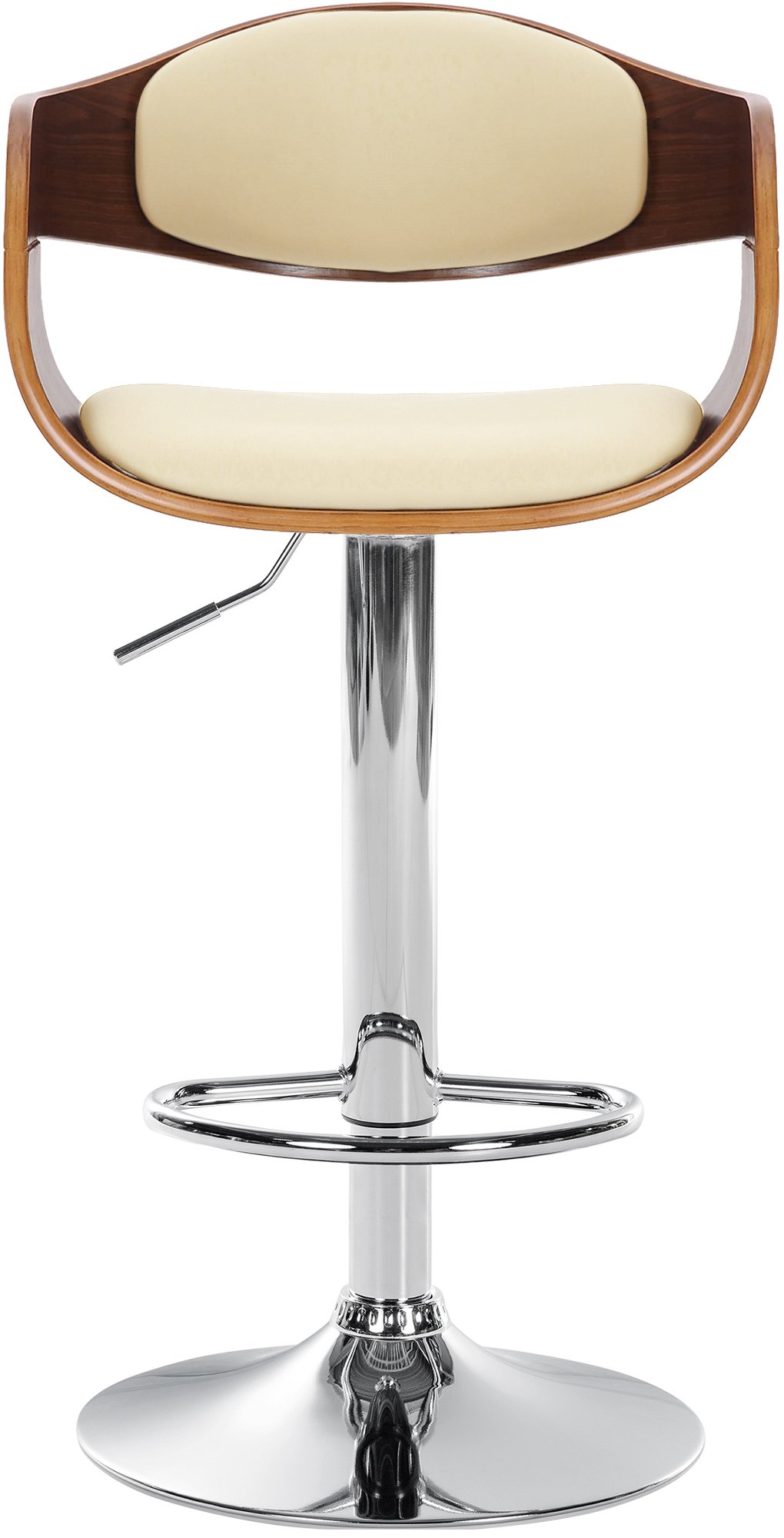 Tabouret de bar Kingston avec Coque en bois Assise en similicuir