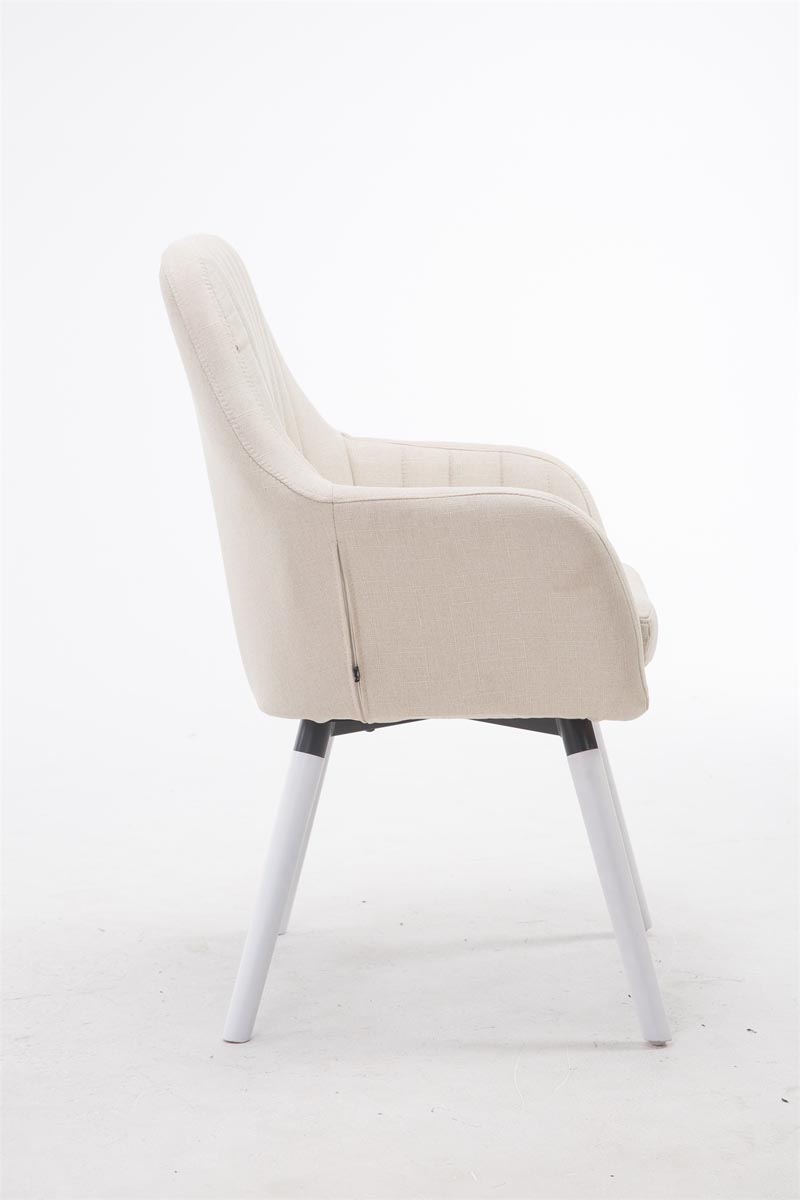 Chaise De Salle à Manger Florian En Tissu Avec Piètement En Bois