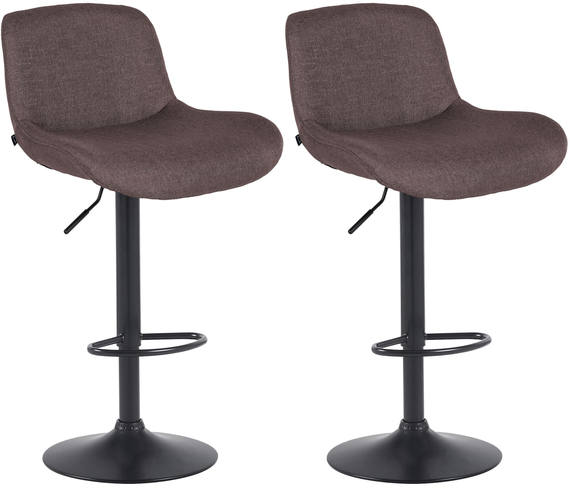 Lot de 2 tabourets de bar Solon noir