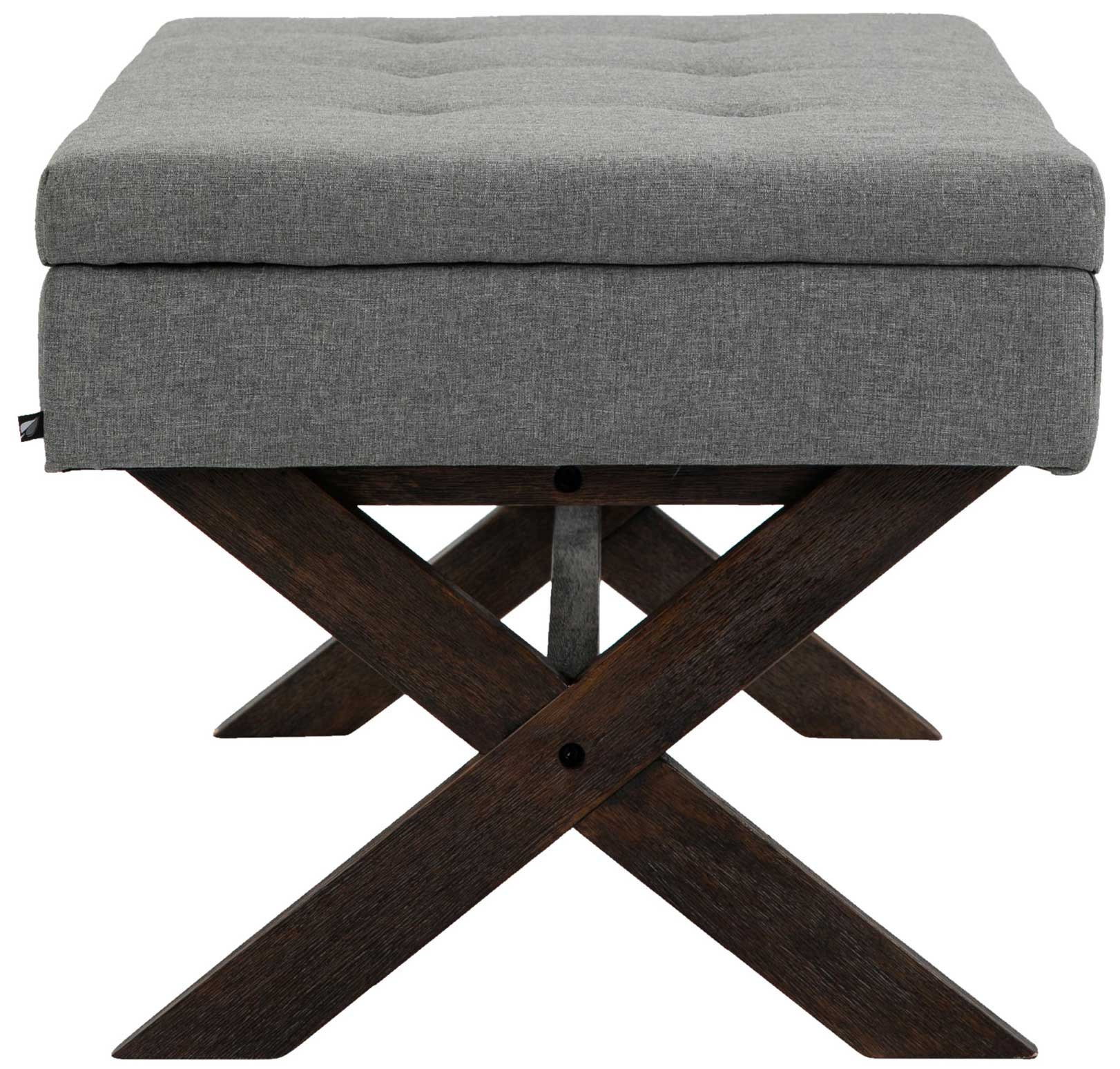 Banquette Namaro en Tissu avec espace de rangement Pieds Bois de caoutchouc