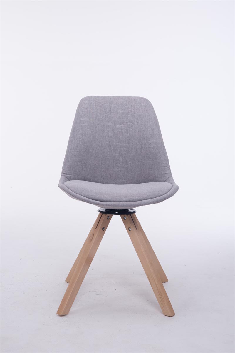Chaise de salle à manger Troyes Pivotante en Tissu Piètement Carré