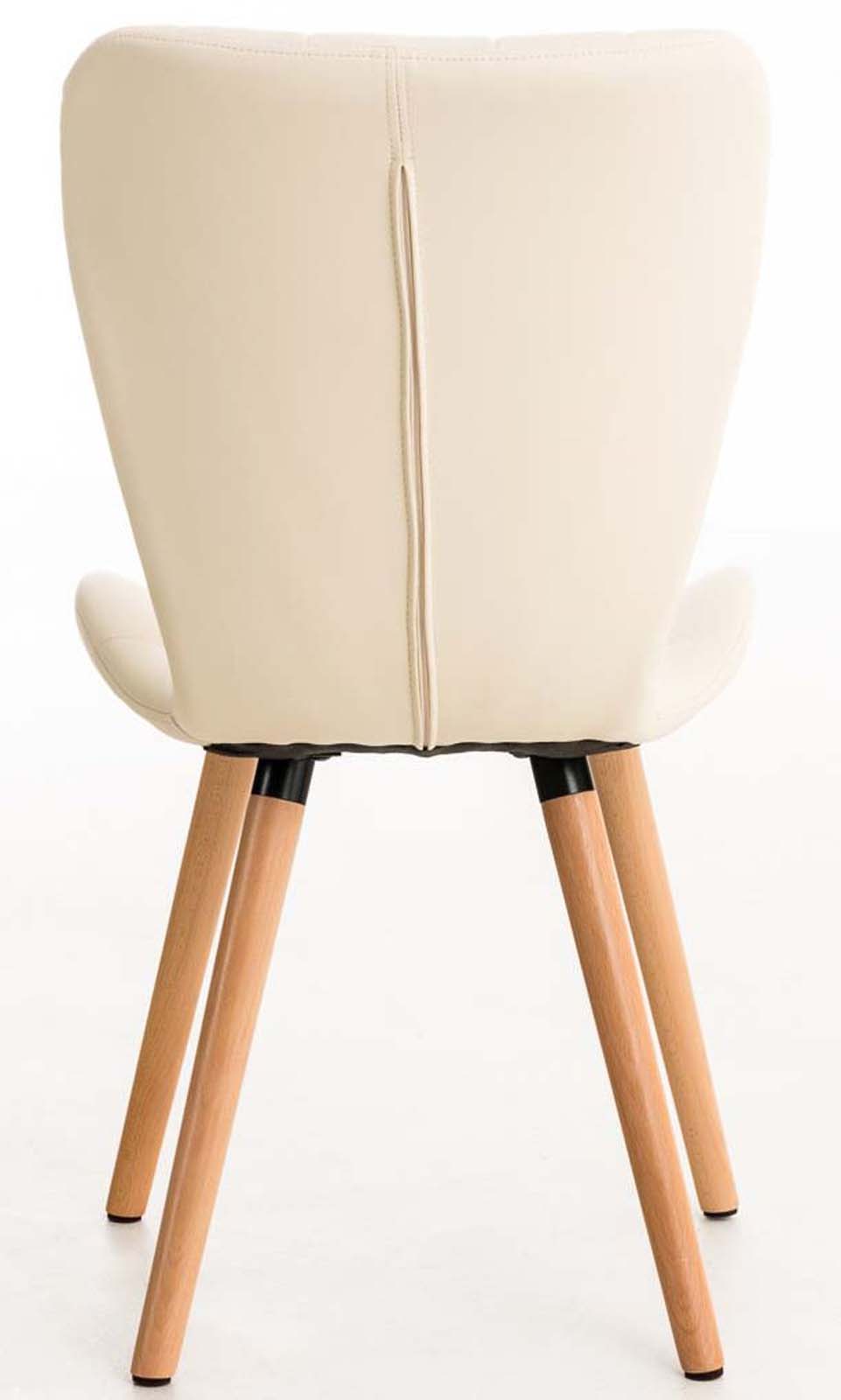 Lot de 4 chaises de salle à manger Elda en similicuir style scandinave