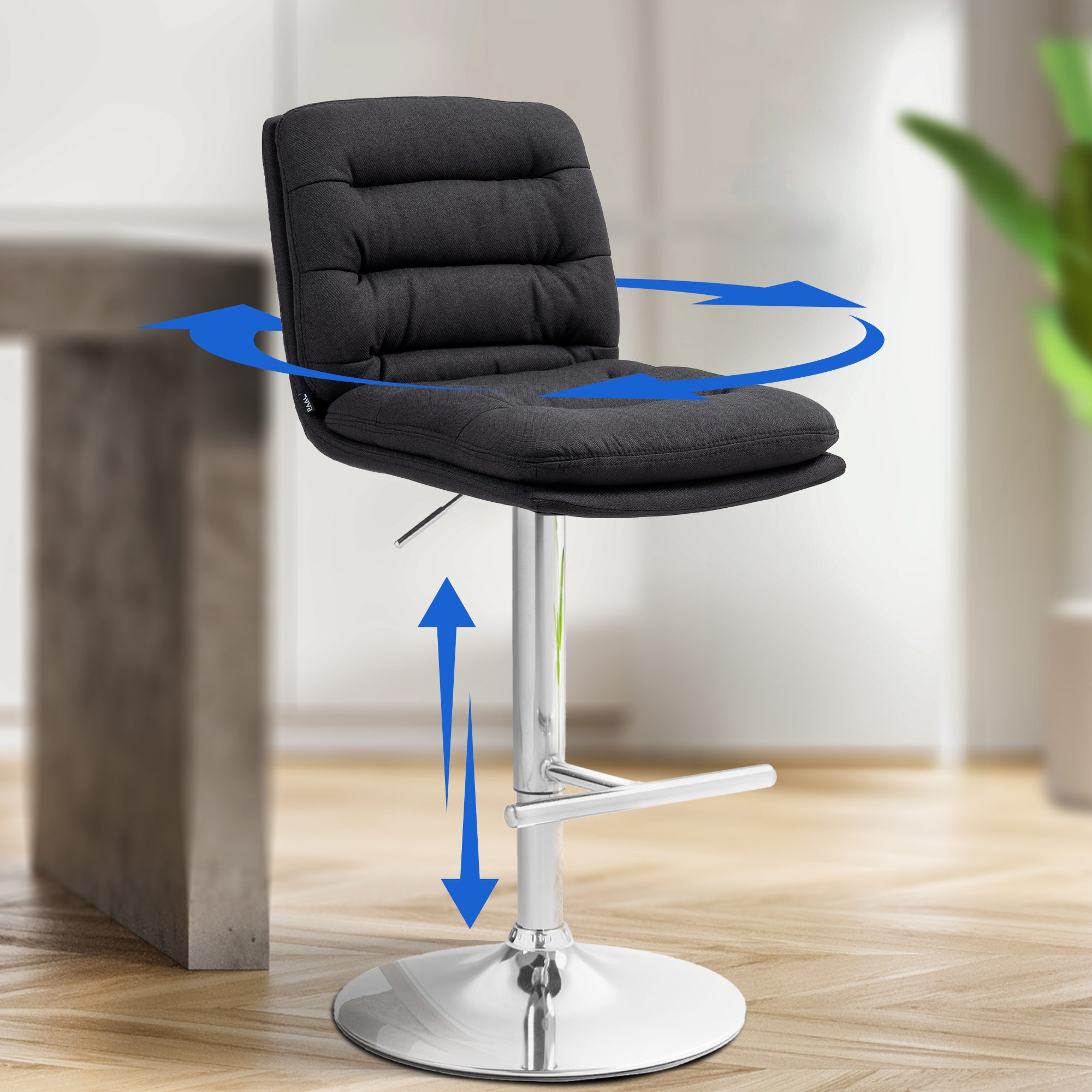 Tabouret de bar Damar Tissu