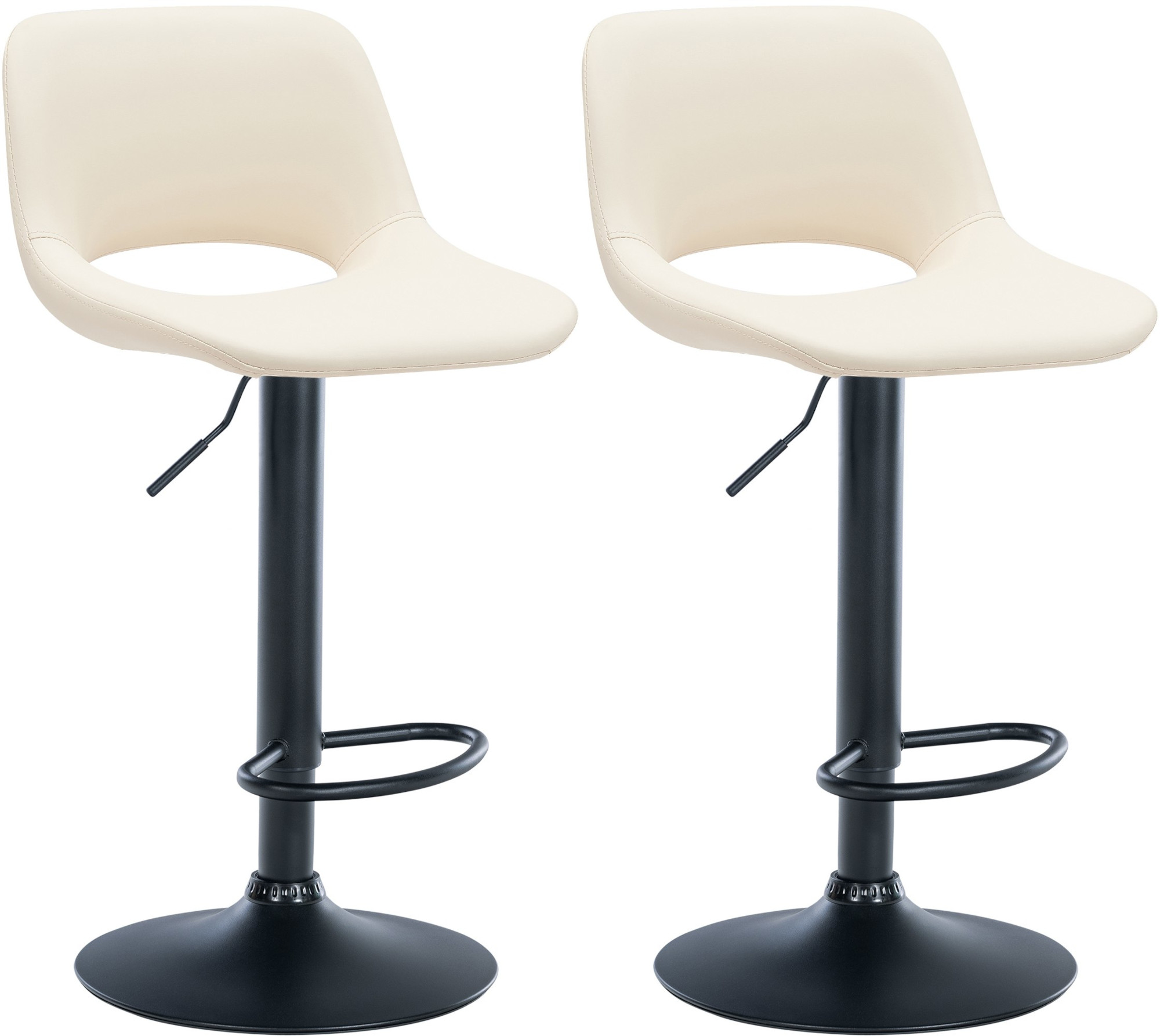 Lot de 2 tabourets de bar Camden en similicuir