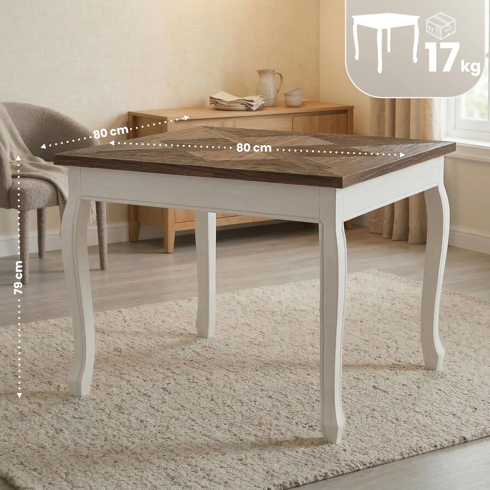 Table a manger Lindon carre 80 x 80 cm