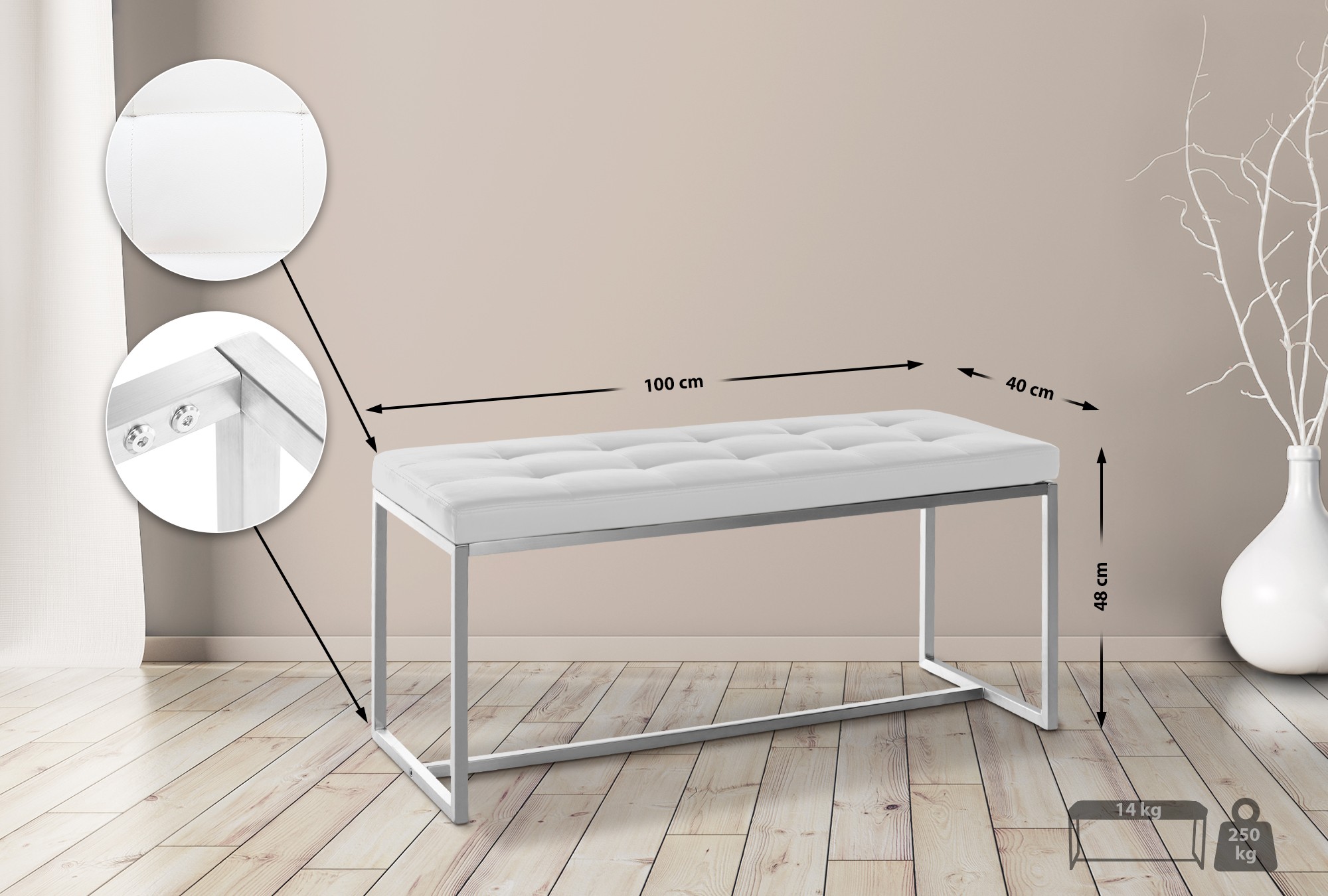 Banquette BARCI 100x40 similicuir
