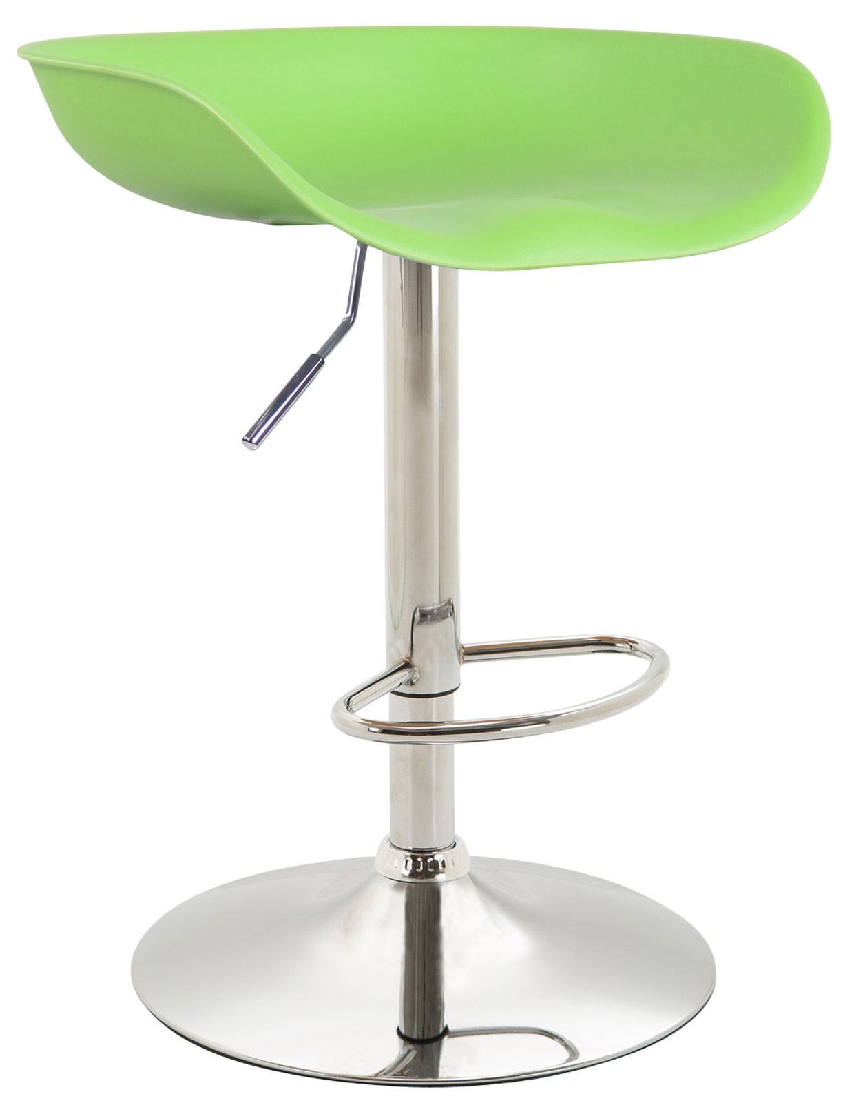 Lot de 4 Tabourets de bar Anaheim assise en plastique et Pied trompette en métal