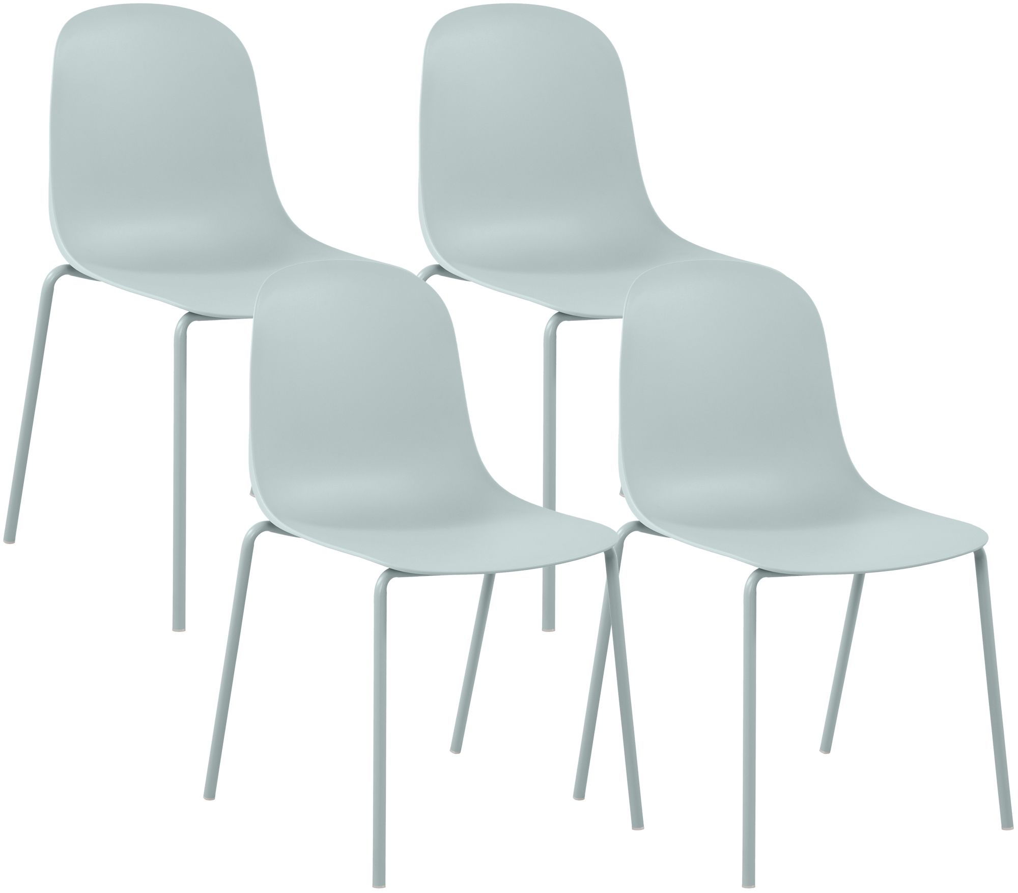 Lot de 4 chaises empilables Hardin