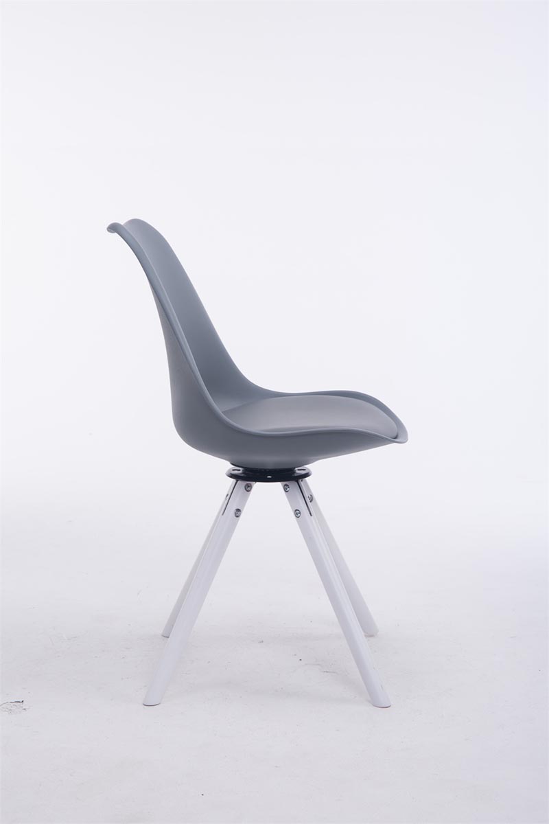 Chaise de salle à manger pivotante Troyes Similicuir pieds en forme ronde