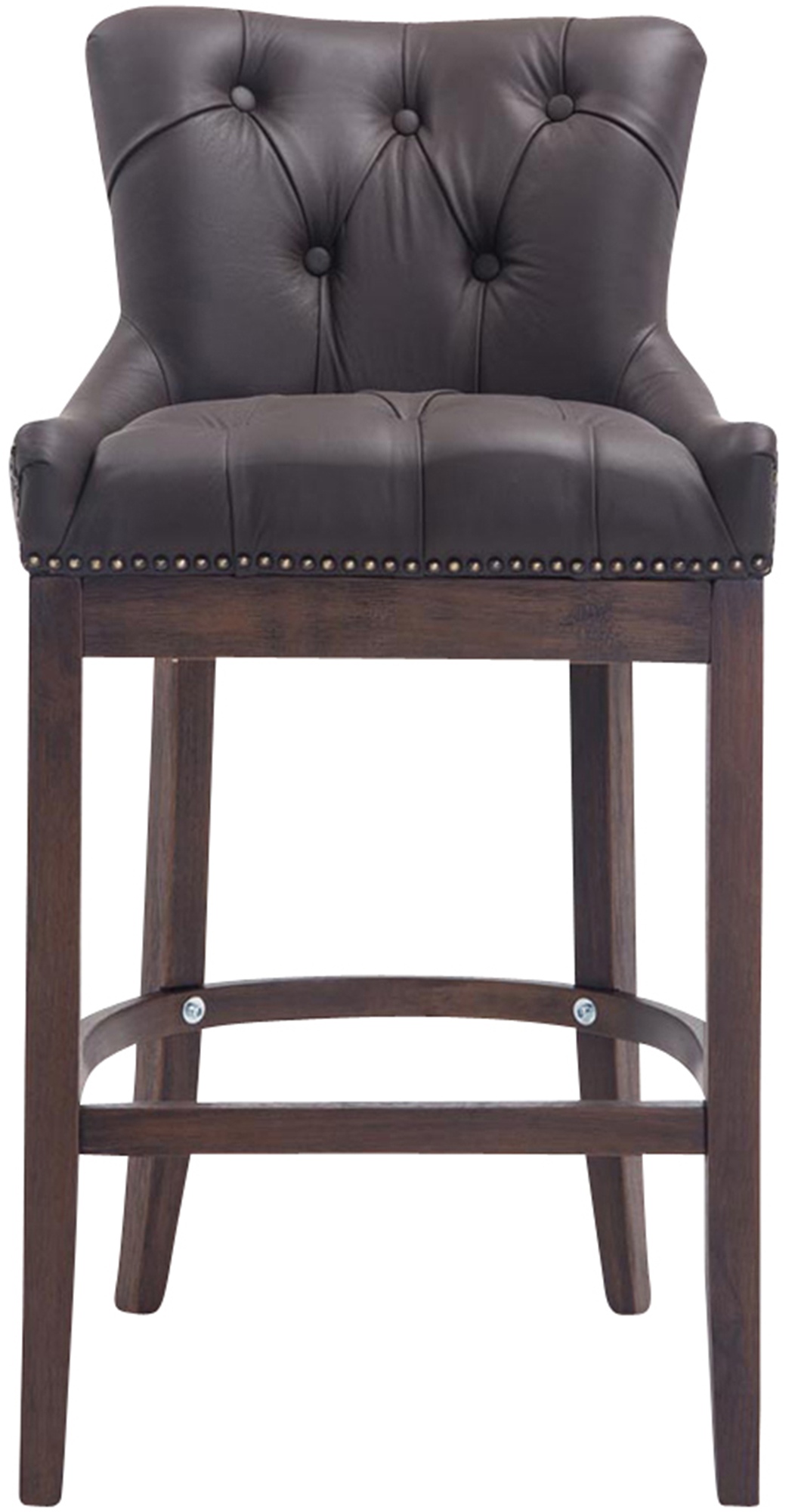 Tabouret de bar Lakewood antique-foncé cuir véritable