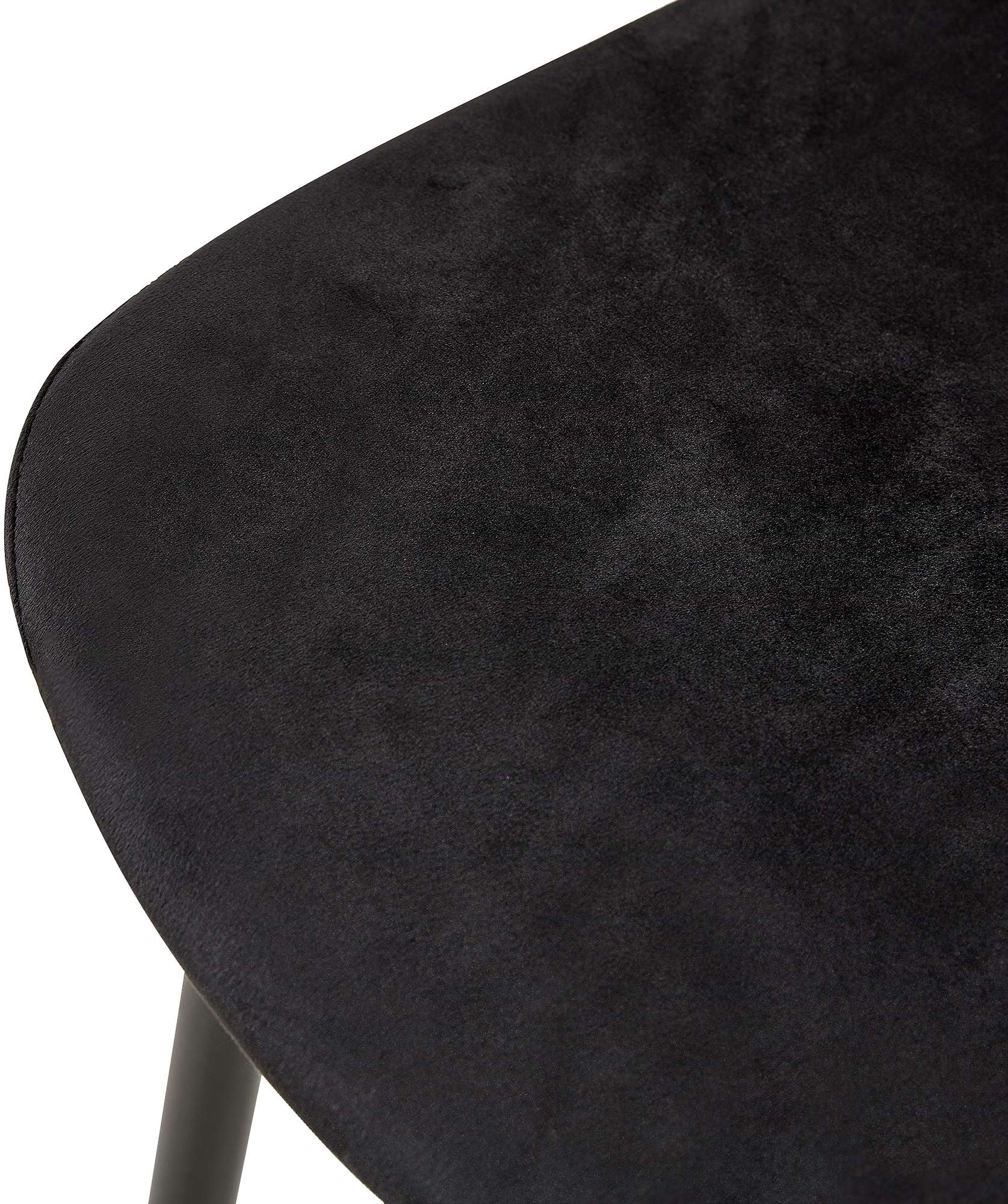 Lot de 4 Chaises de salle à manger Giverny avec Piètement en métal noir