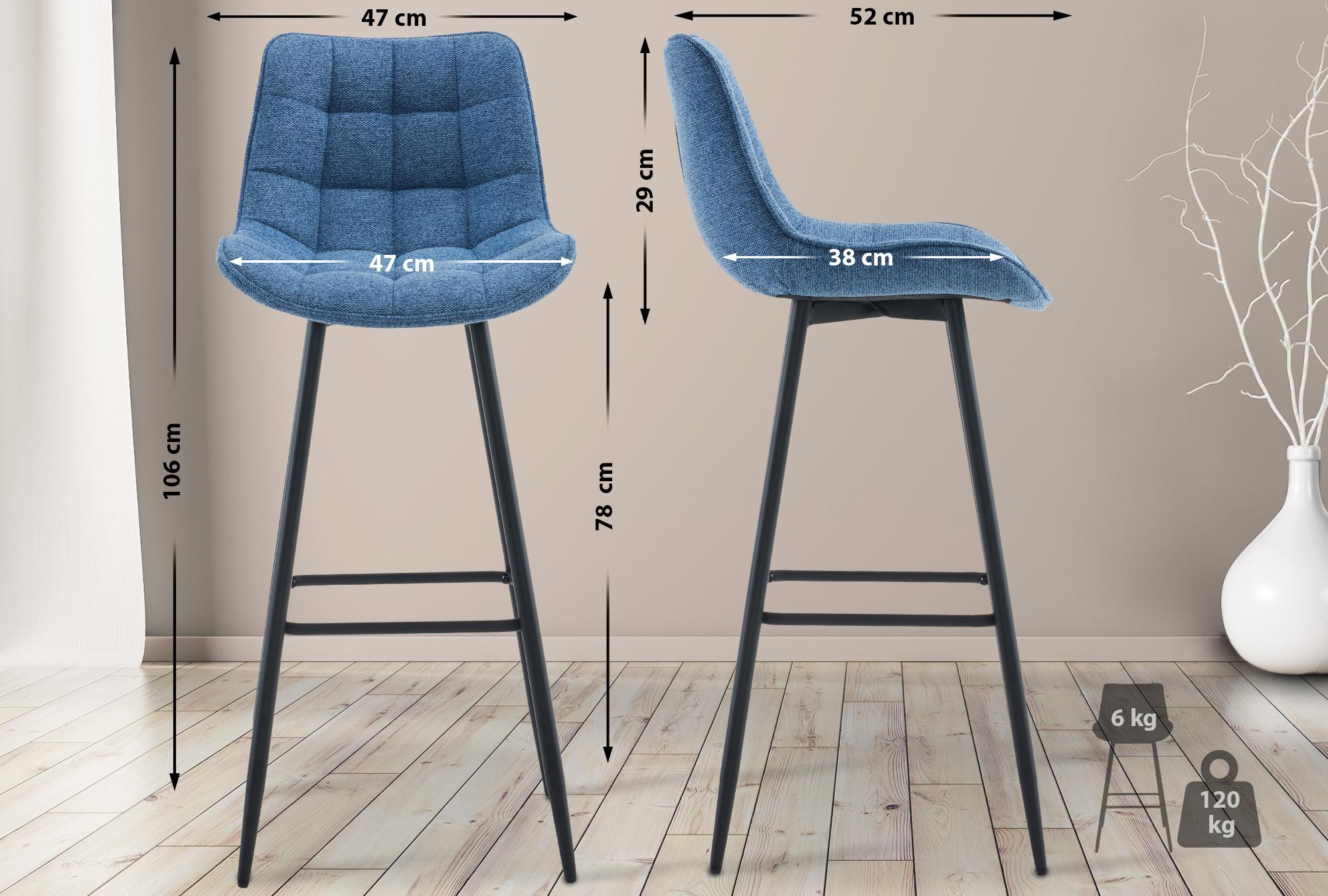 Lot de 2 tabourets de bar Dartford