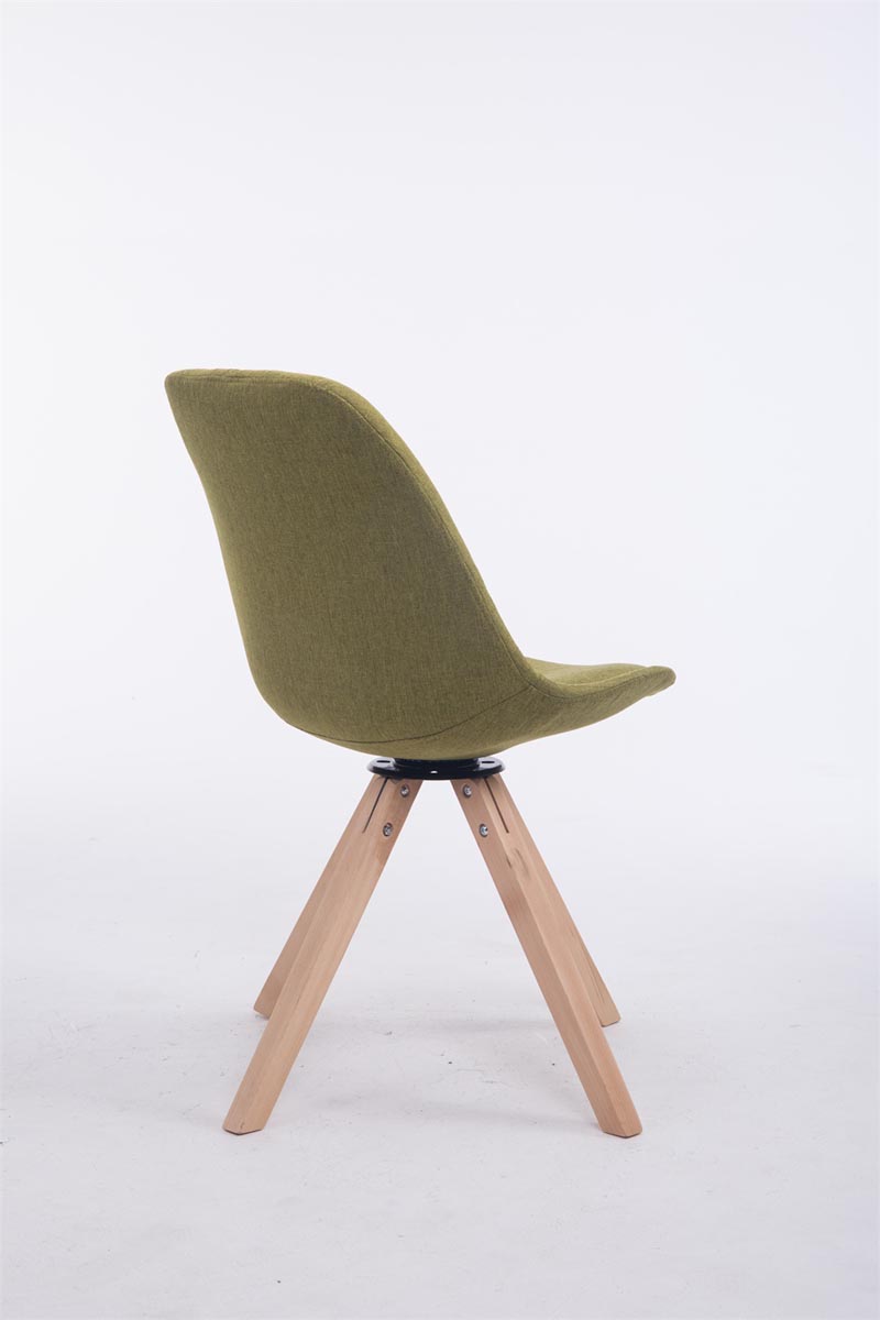 Chaise de salle à manger Troyes Pivotante en Tissu Piètement Carré