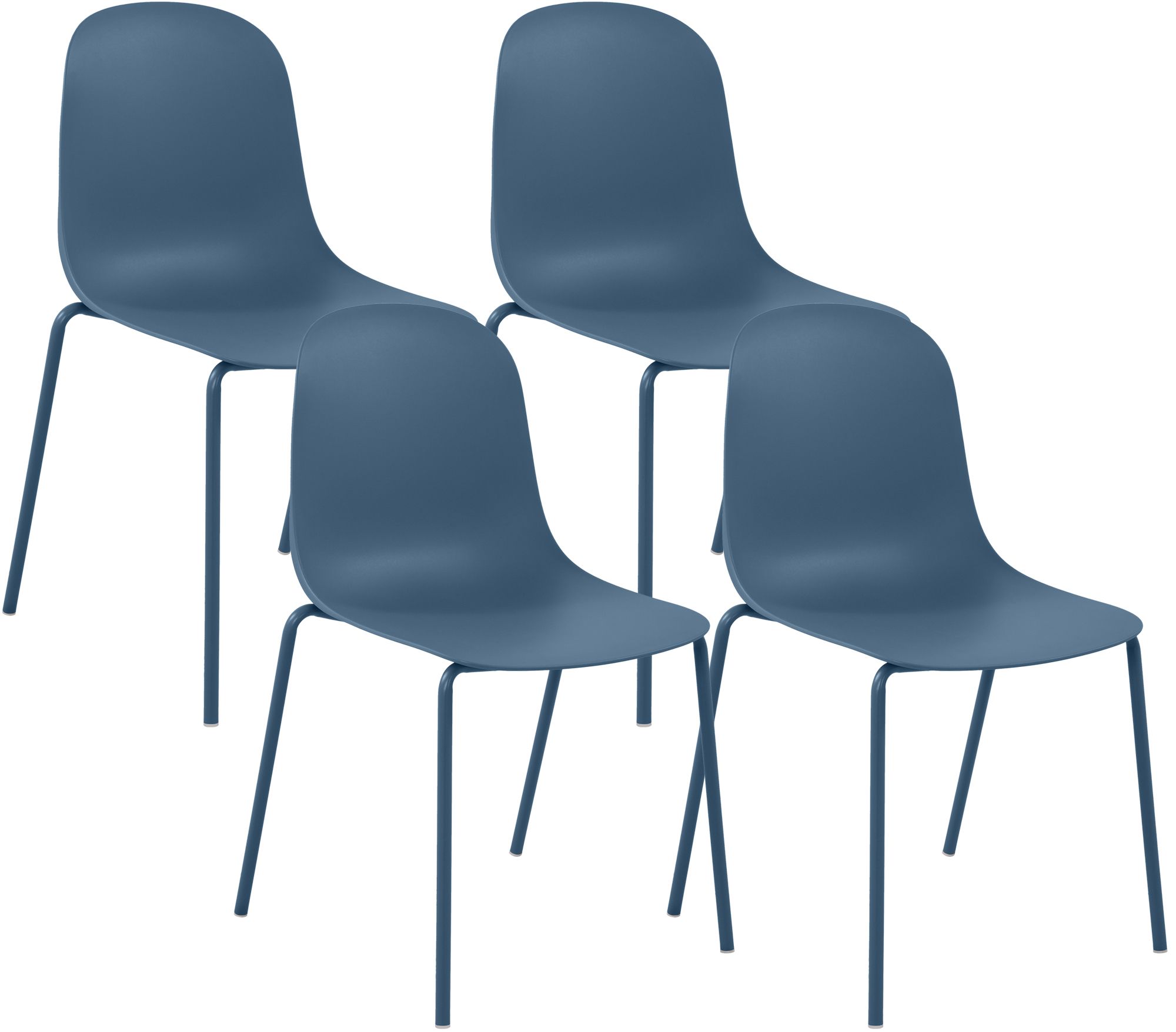 Lot de 4 chaises empilables Hardin