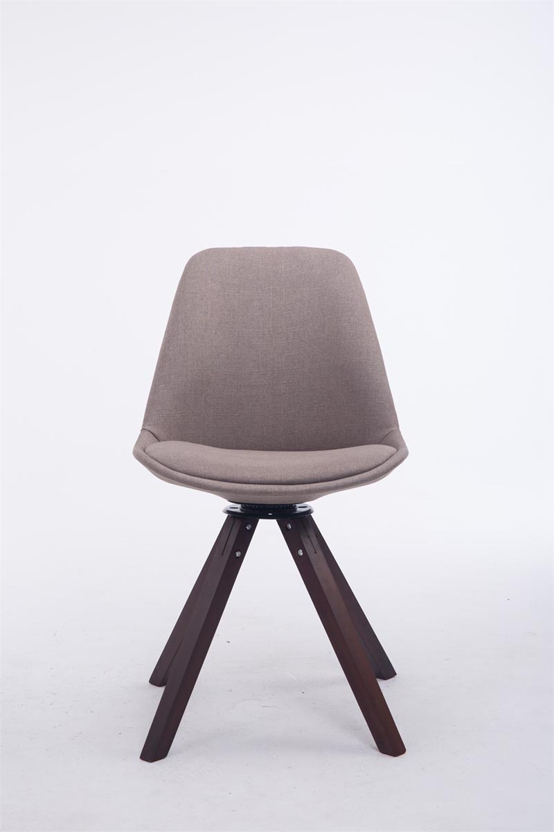 Chaise de salle à manger Troyes Pivotante en Tissu Piètement Carré