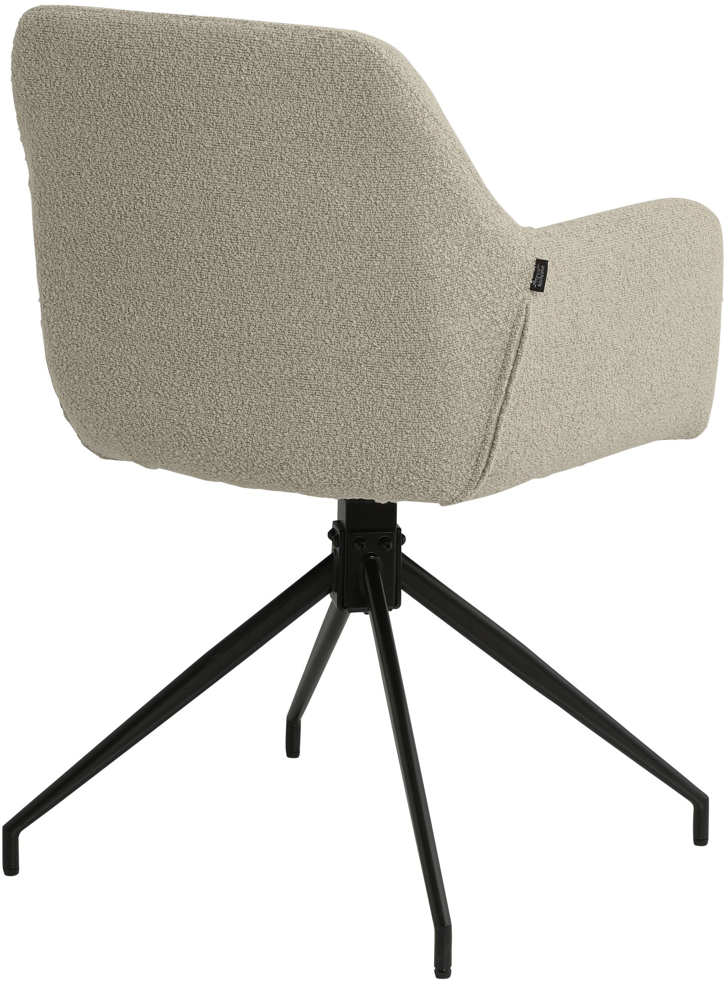 Chaise de salle a manger Merlinda en tissu teddy