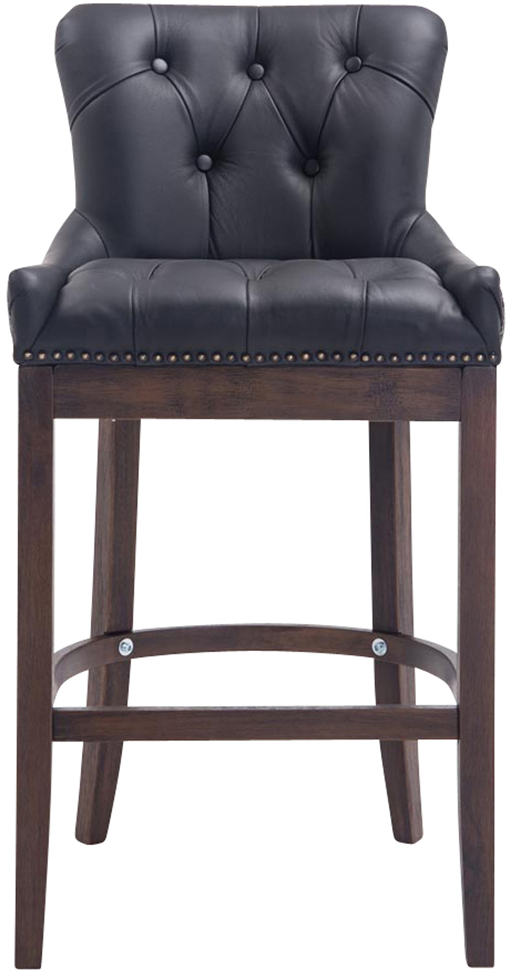 Tabouret de bar Lakewood antique-foncé cuir véritable