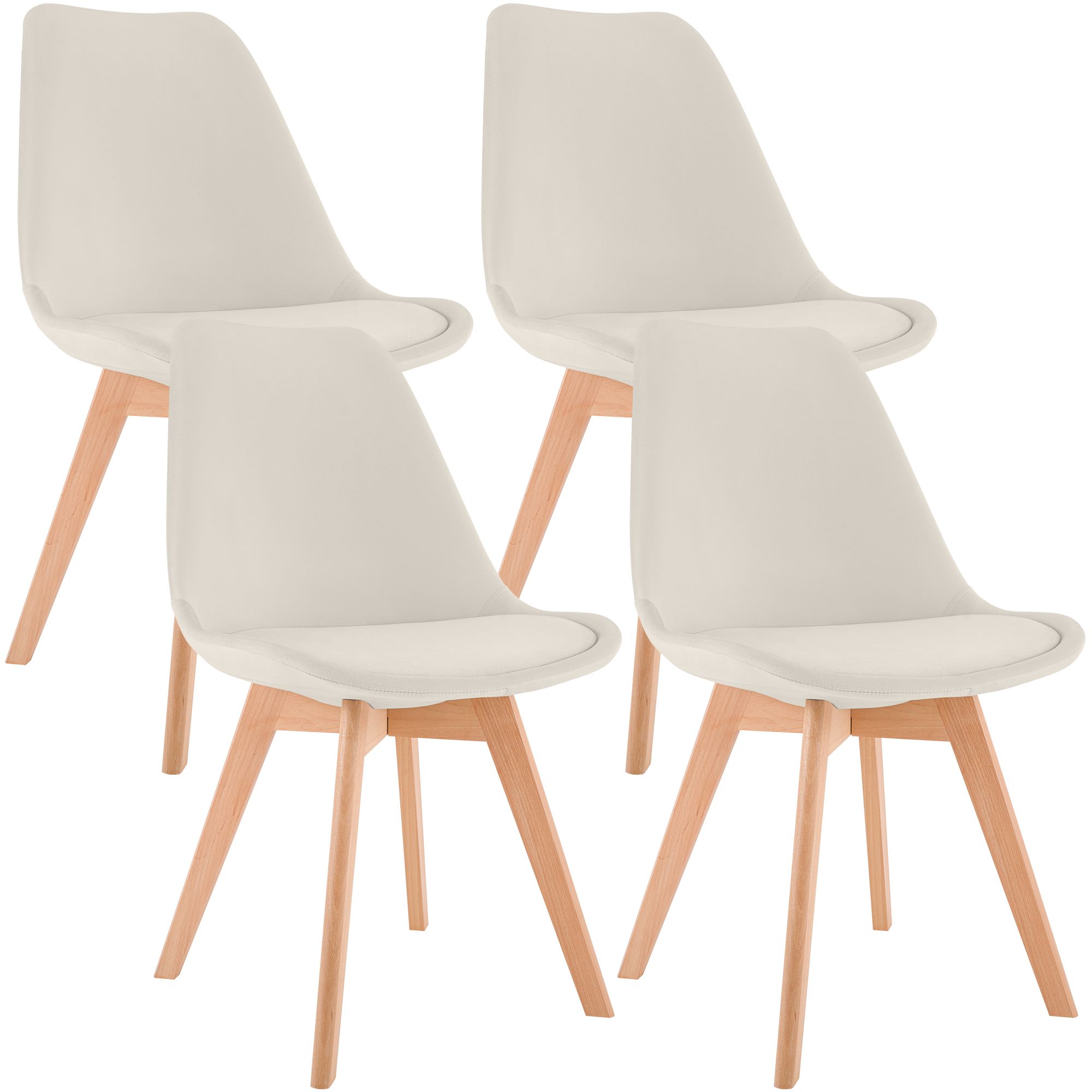 Lot de 4 chaises de salle a manger Linares