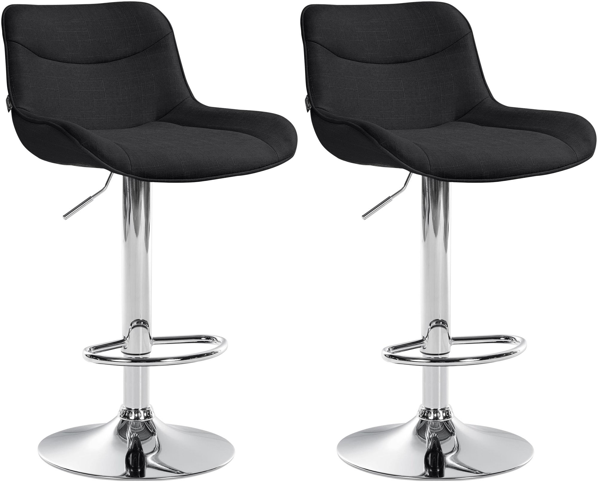 Lot de 2 tabourets de bar Vonore tissu