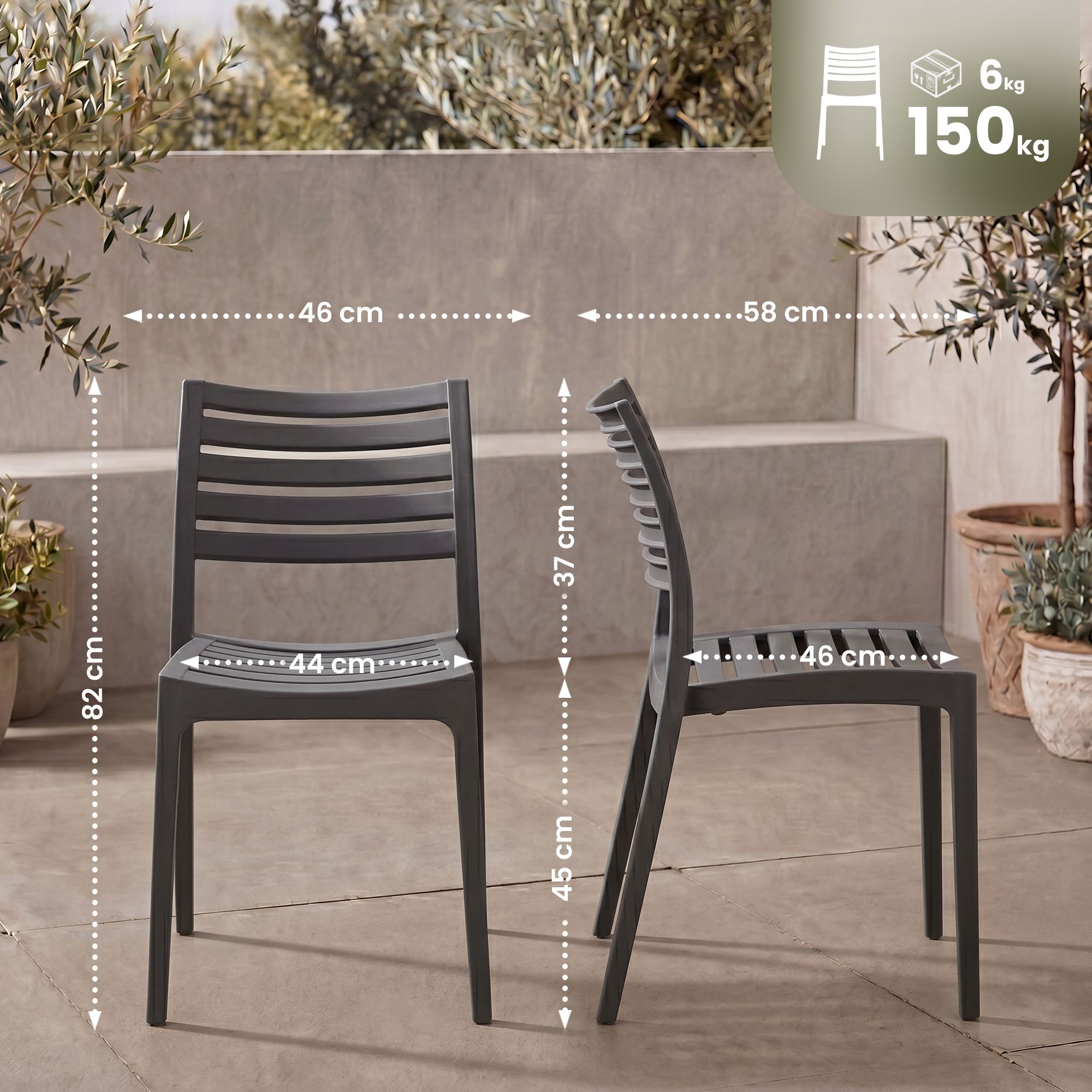 Chaise de jardin Arkon