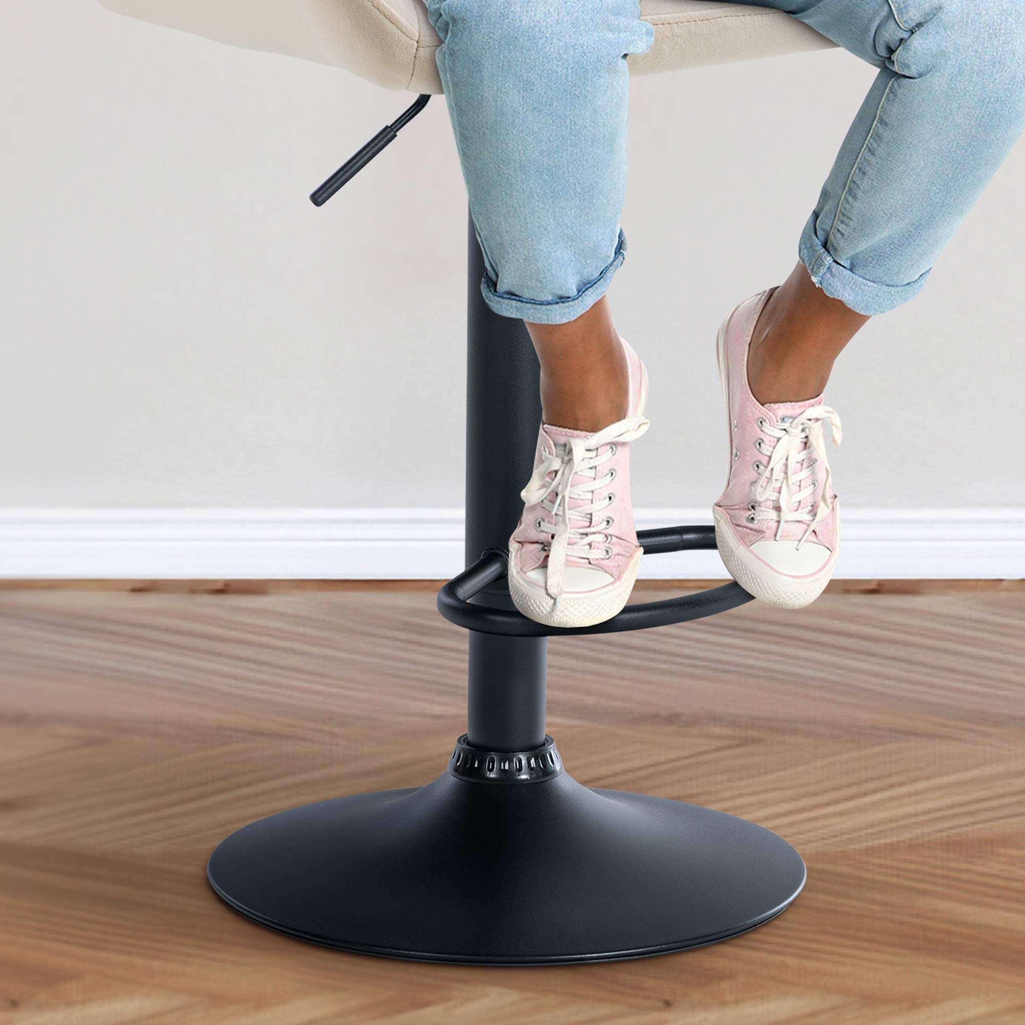 Ensemble de 2 tabourets de bar Braga en velours