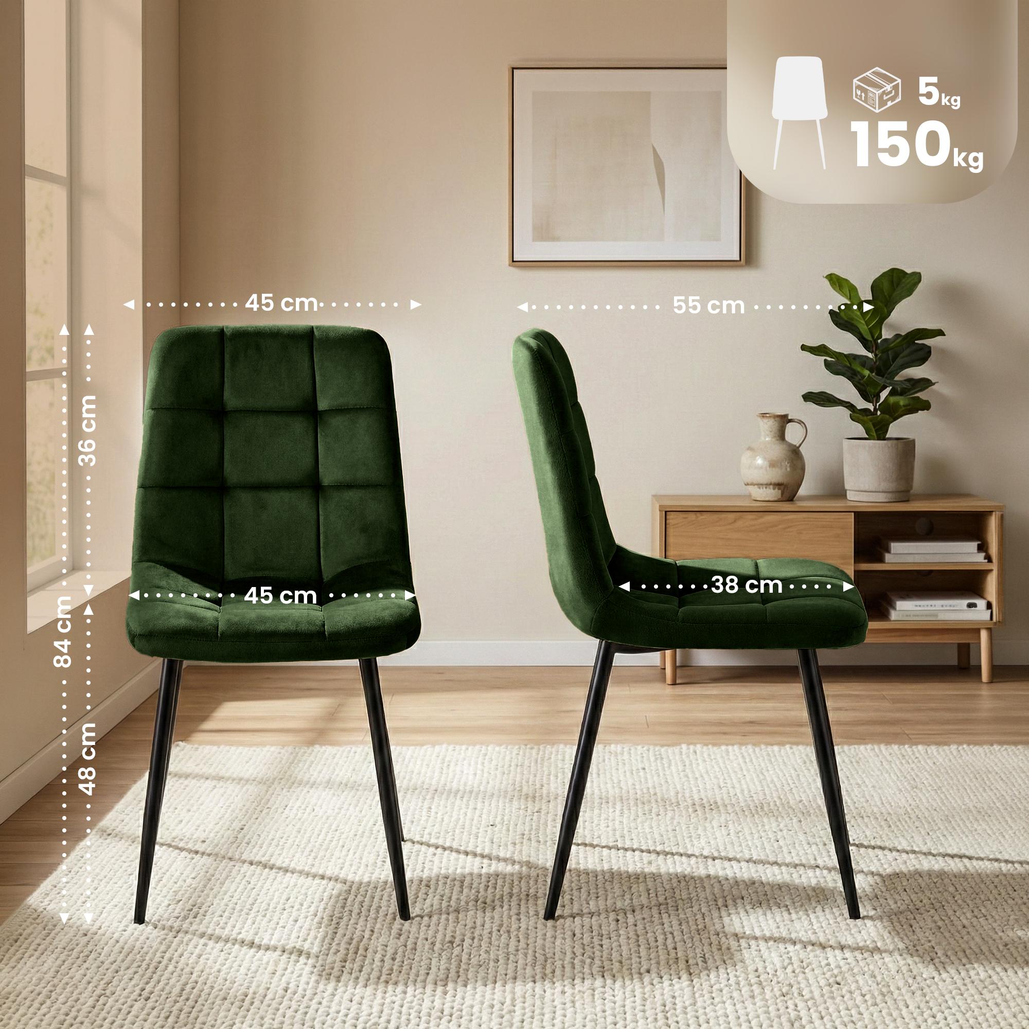 Lot de 4 chaises de salle a manger Antibes
