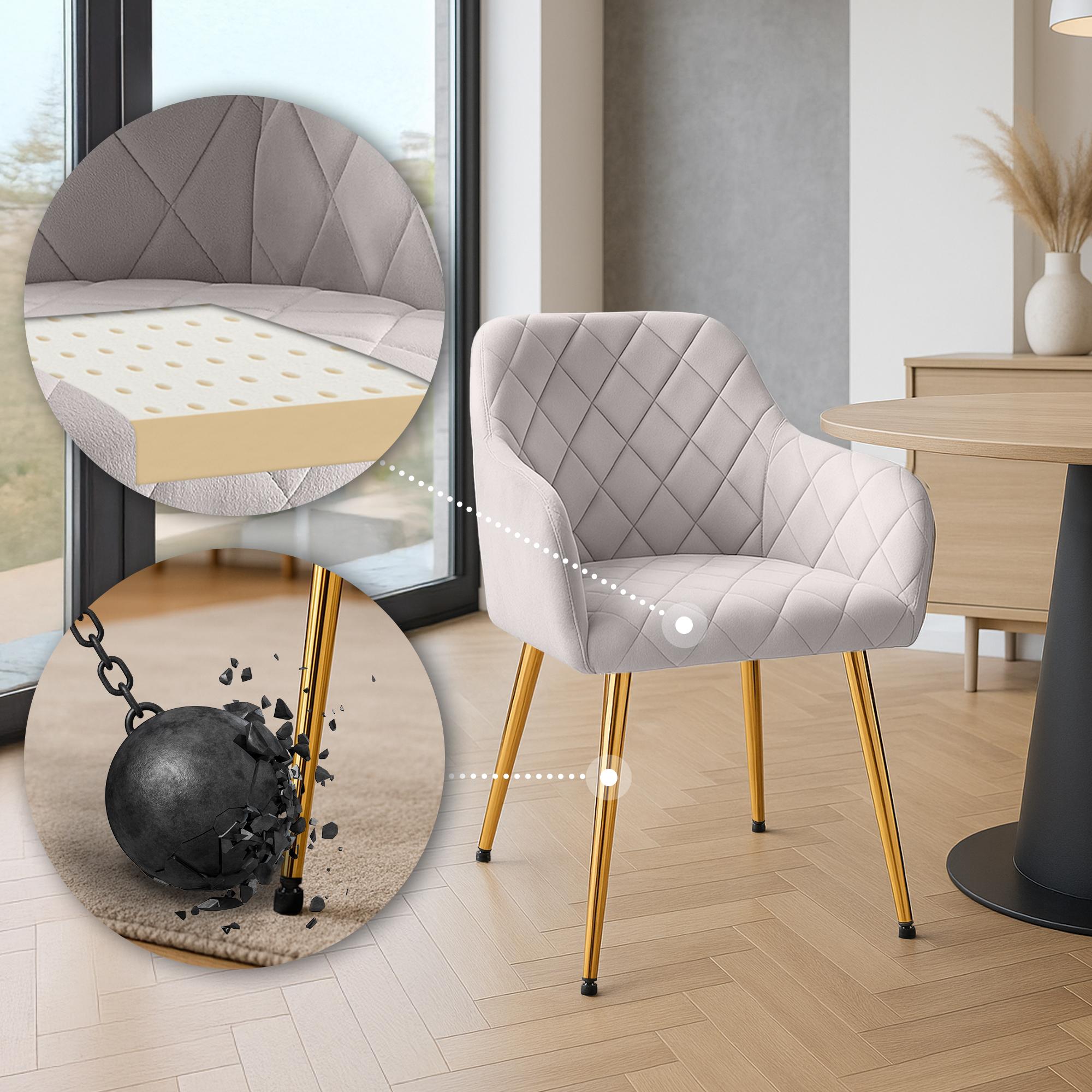 Chaise de salle à manger Monett Velours