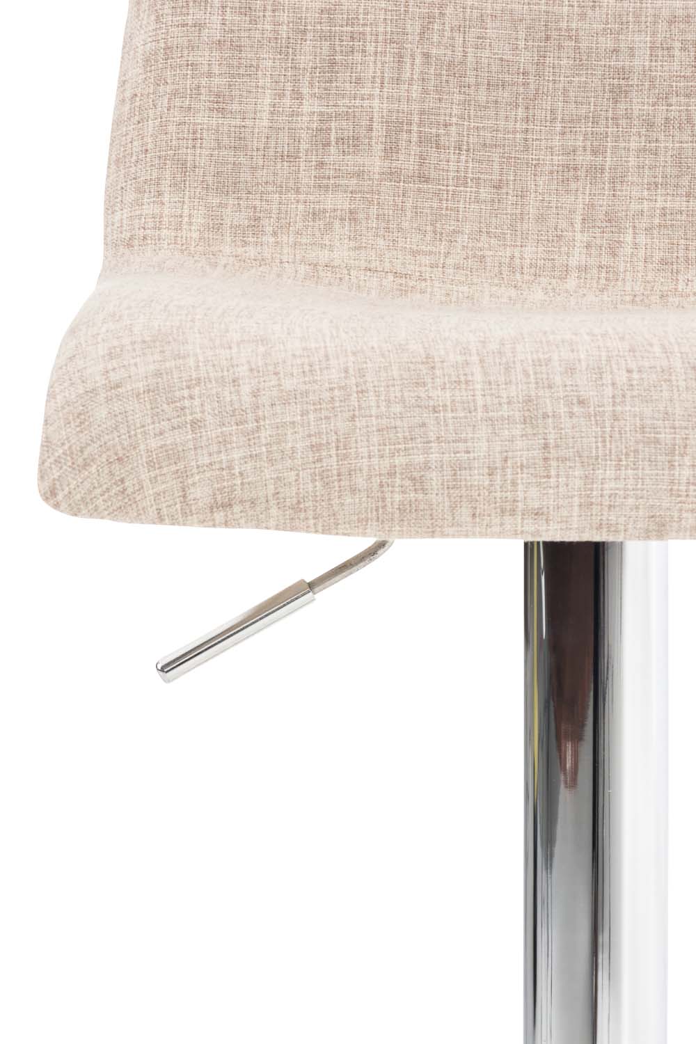 Lot 2 tabourets de bar Hover tissu hauteur réglable Piètement Métal chromé
