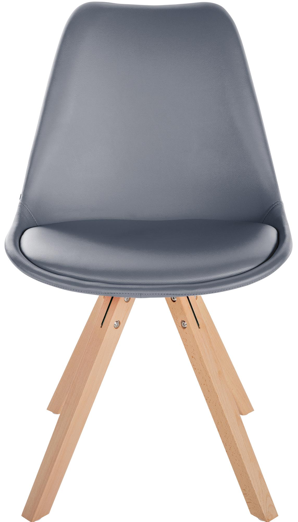 Chaise de salle à manger Sofia en Similicuir avec Pieds en bois