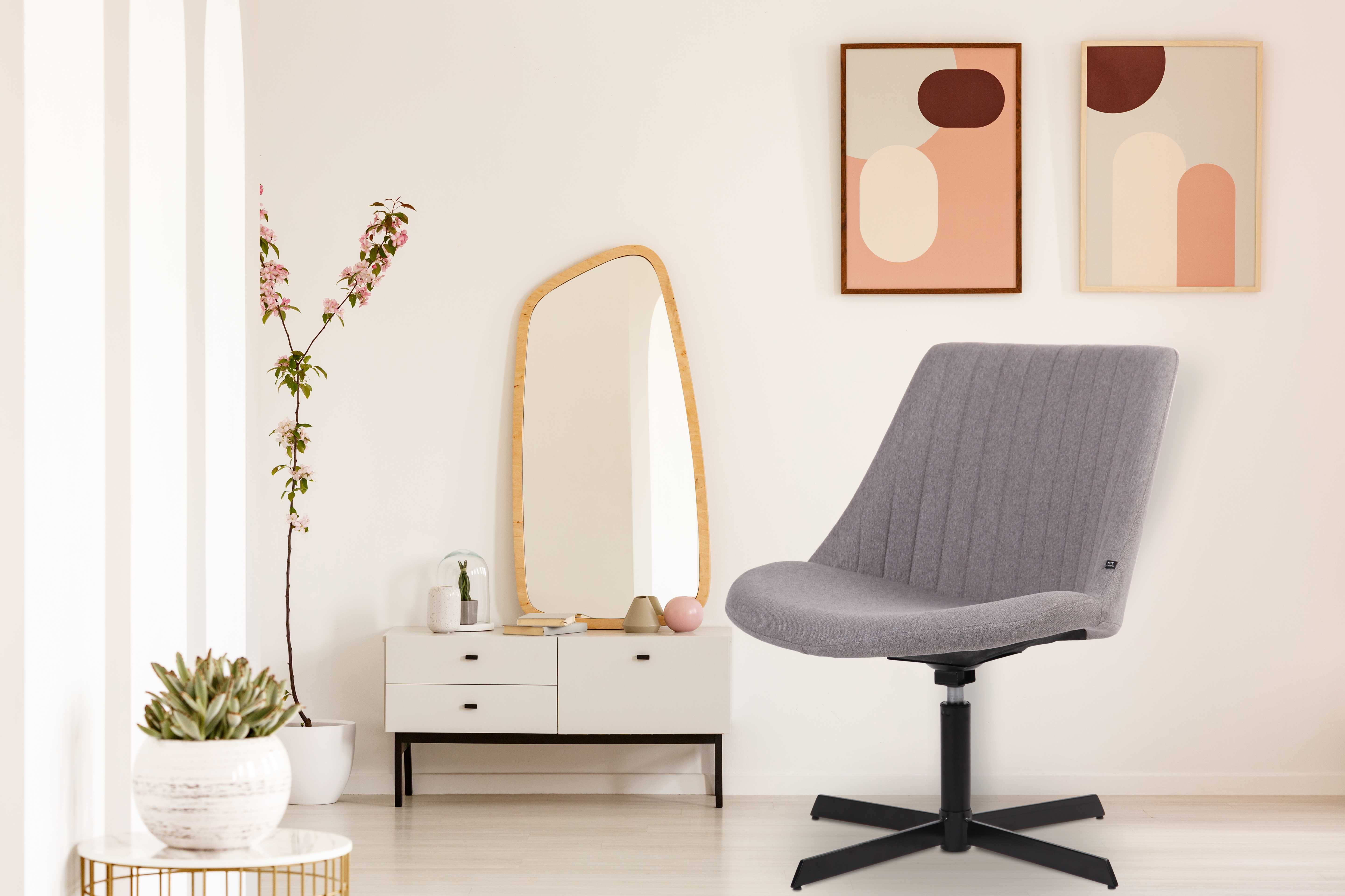 Chaise lounge Granby en Tissu avec Pied en métal