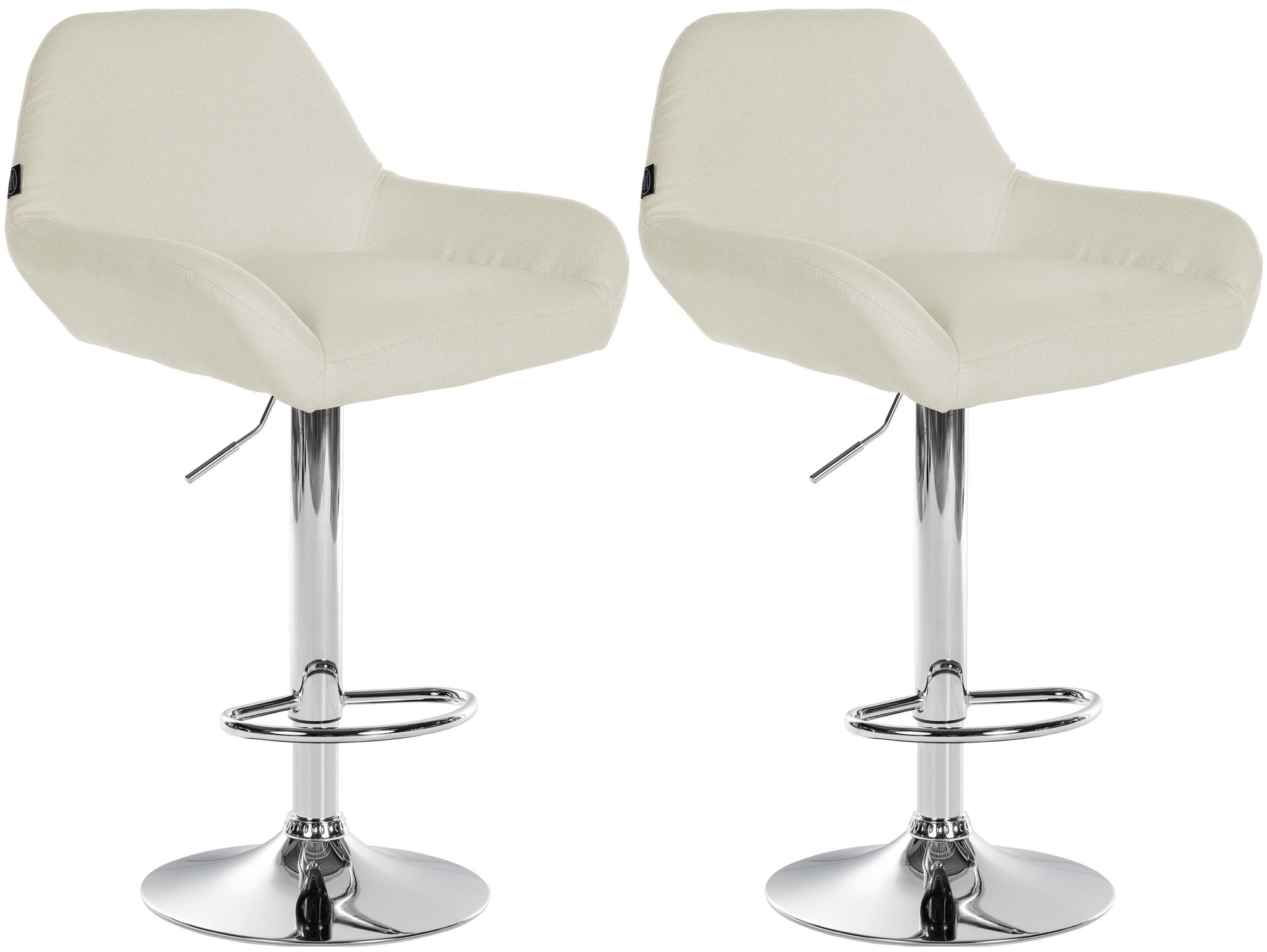 Lot de 2 tabourets de bar Braga en tissu