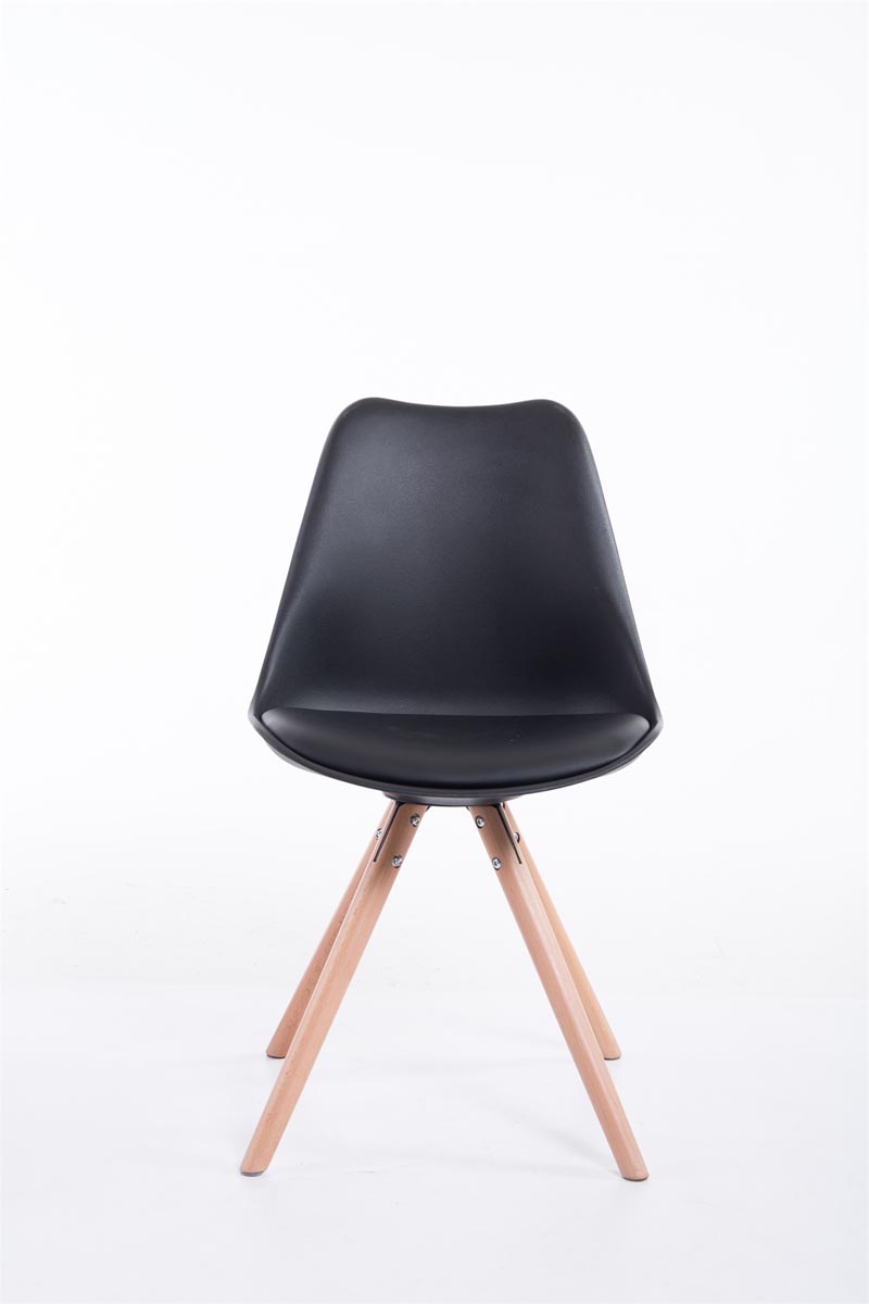 Chaise Toulouse similicuir piétement rond