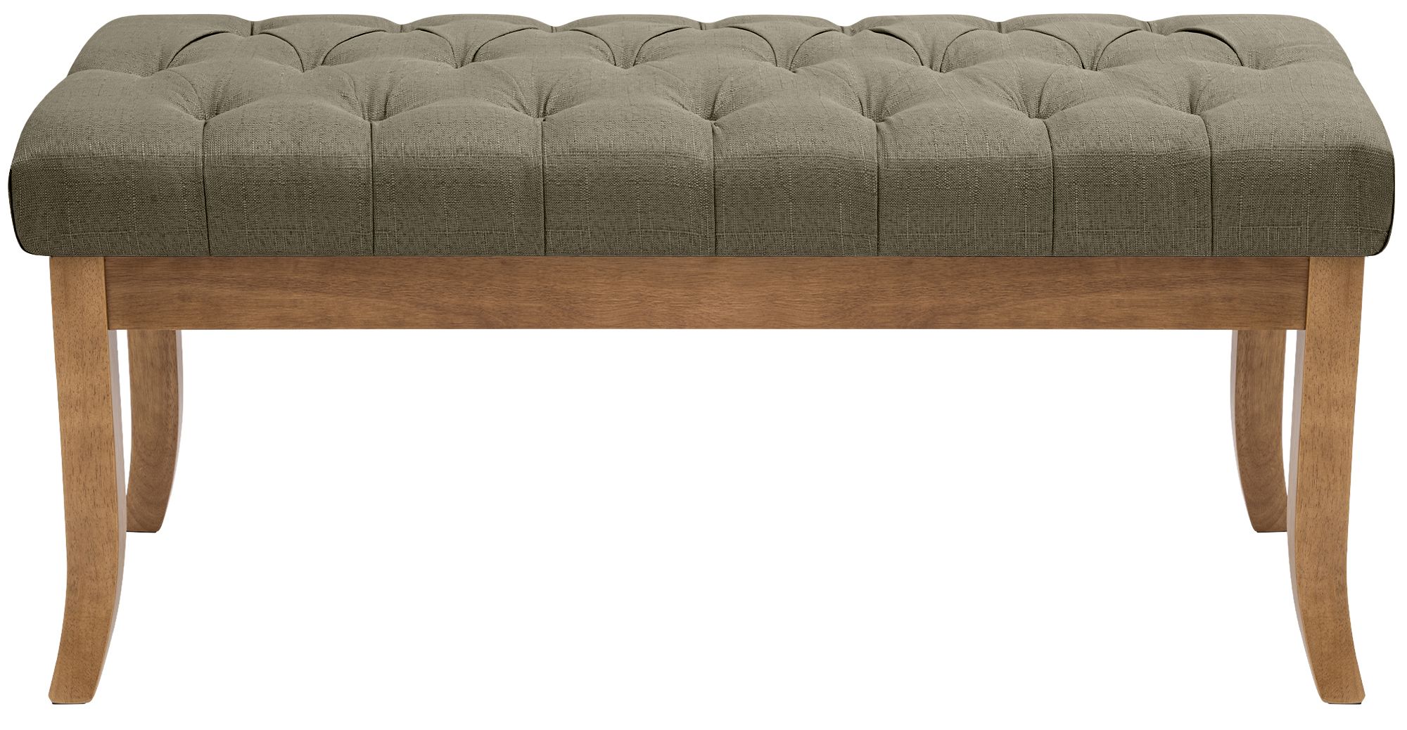 Banc Ramses tissu pieds antique clair