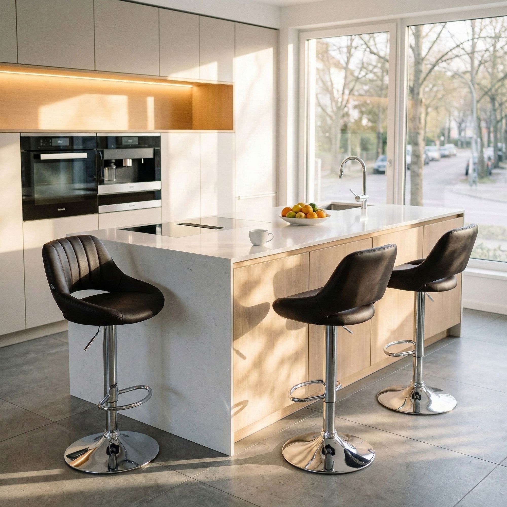 Tabouret de bar Milet en similicuir